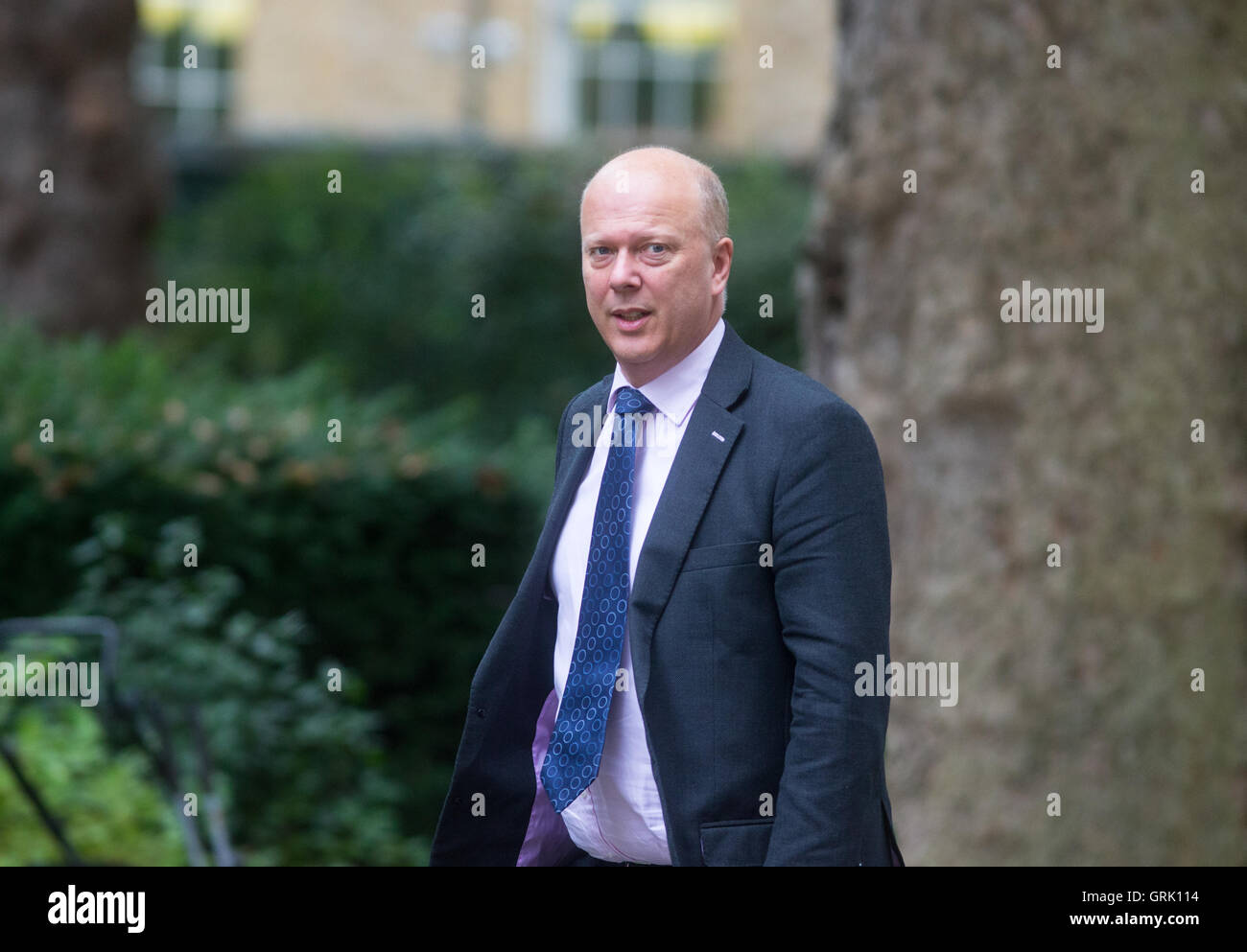Christopher Stephen Temolo MP PC,Segretario di Stato dei trasporti ,arriva a Downing Street per una riunione del gabinetto Foto Stock