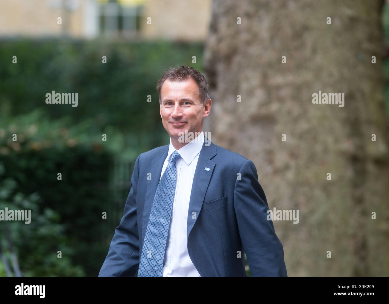 Segretaria di salute,Jeremy Hunt,arriva a Downing Street per una riunione del gabinetto Foto Stock