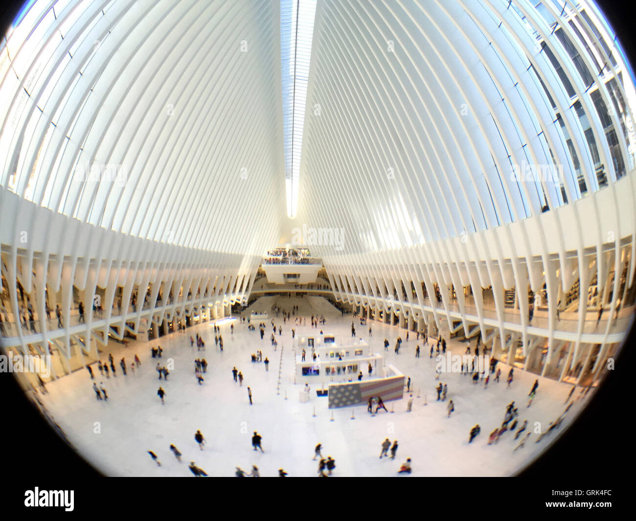 L'Occhio all'interno del World Trade Center Hub di trasporto, la parte inferiore di Manhattan, New York, Stati Uniti d'America Foto Stock L'Occhio all'interno del World Trade Center Hub di trasporto, la parte inferiore di Manhattan, New York, Stati Uniti d'America Foto Stock