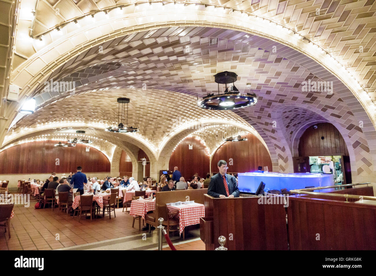New York City, NY NYC Manhattan, Midtown, Grand Central Terminal, stazione, piano inferiore, Oyster Bar, ristorante ristoranti, ristoranti, ristoranti, caffè, pesce, lan Foto Stock