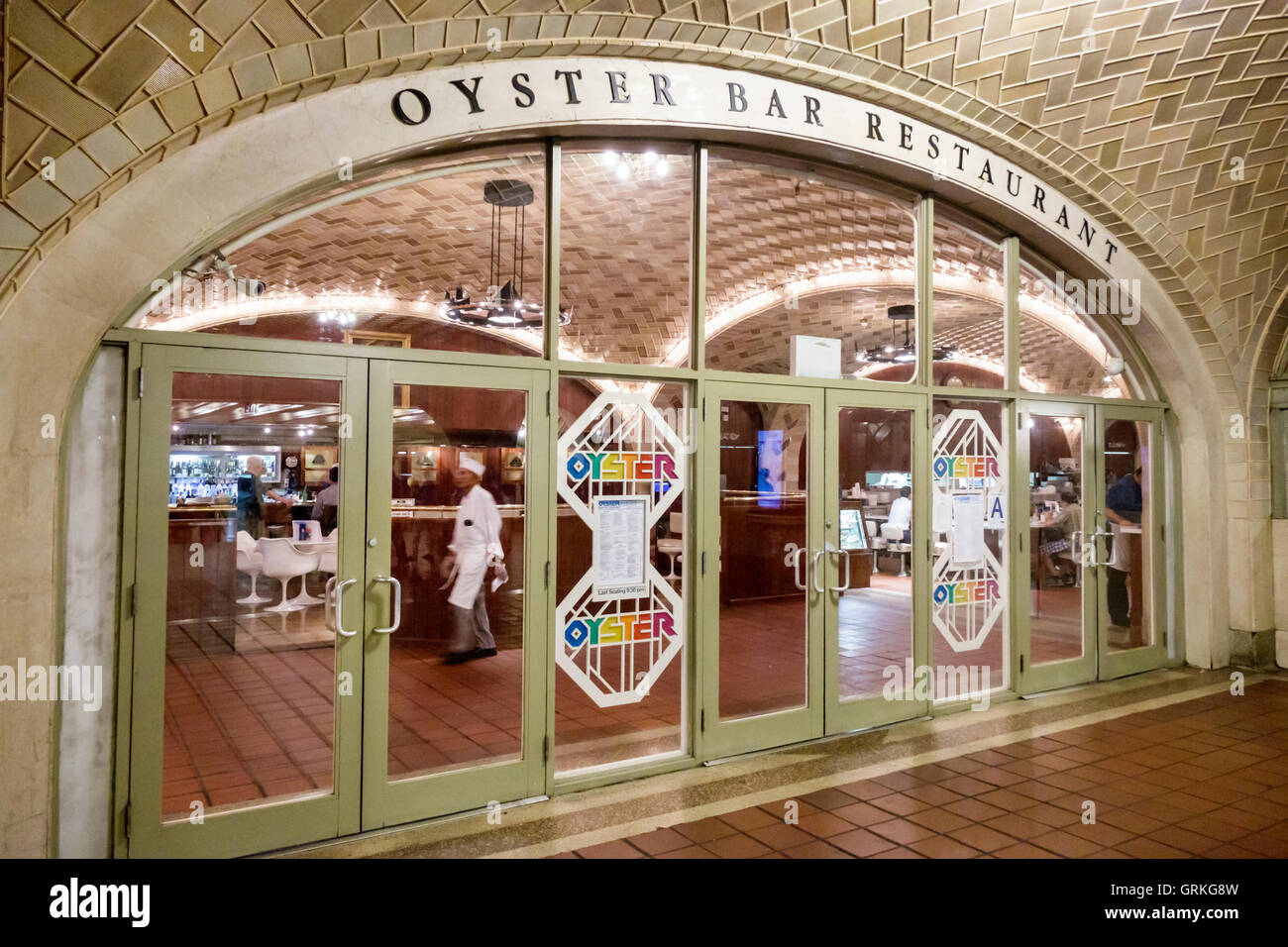 New York City, NY NYC Manhattan, Midtown, Grand Central Terminal, stazione, piano inferiore, Oyster Bar, ristorante ristoranti, ristoranti, ristoranti, caffè, pesce, lan Foto Stock