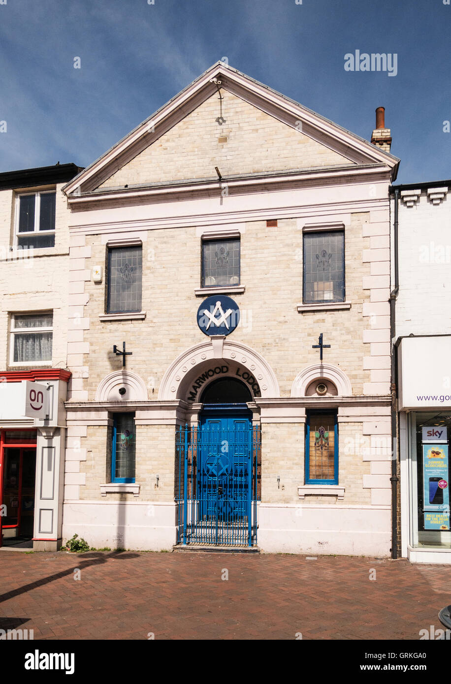 Marwood Lodge Masonic Hall redcar cleveland, Regno Unito Foto Stock