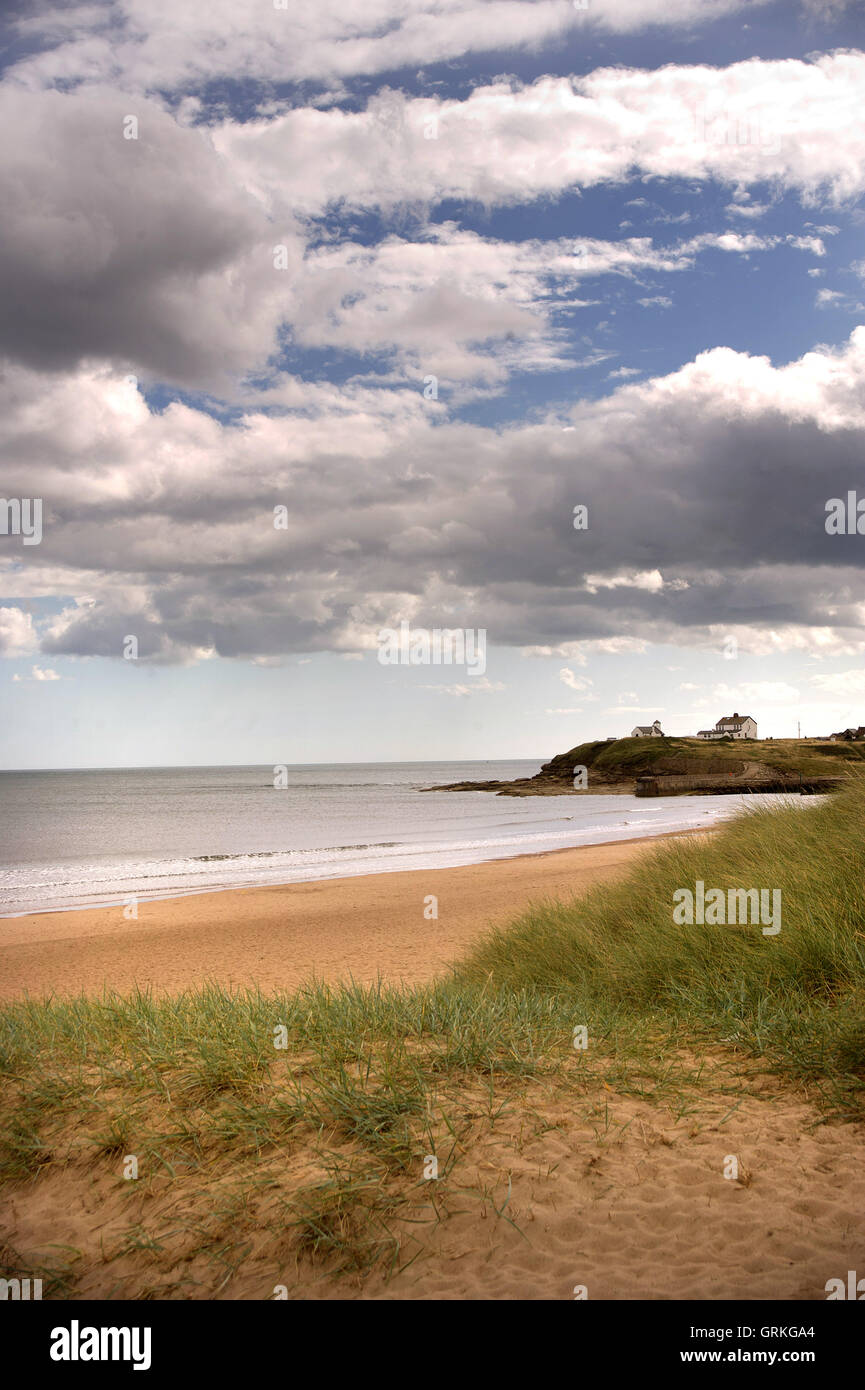 Seaton Sluice beach Foto Stock