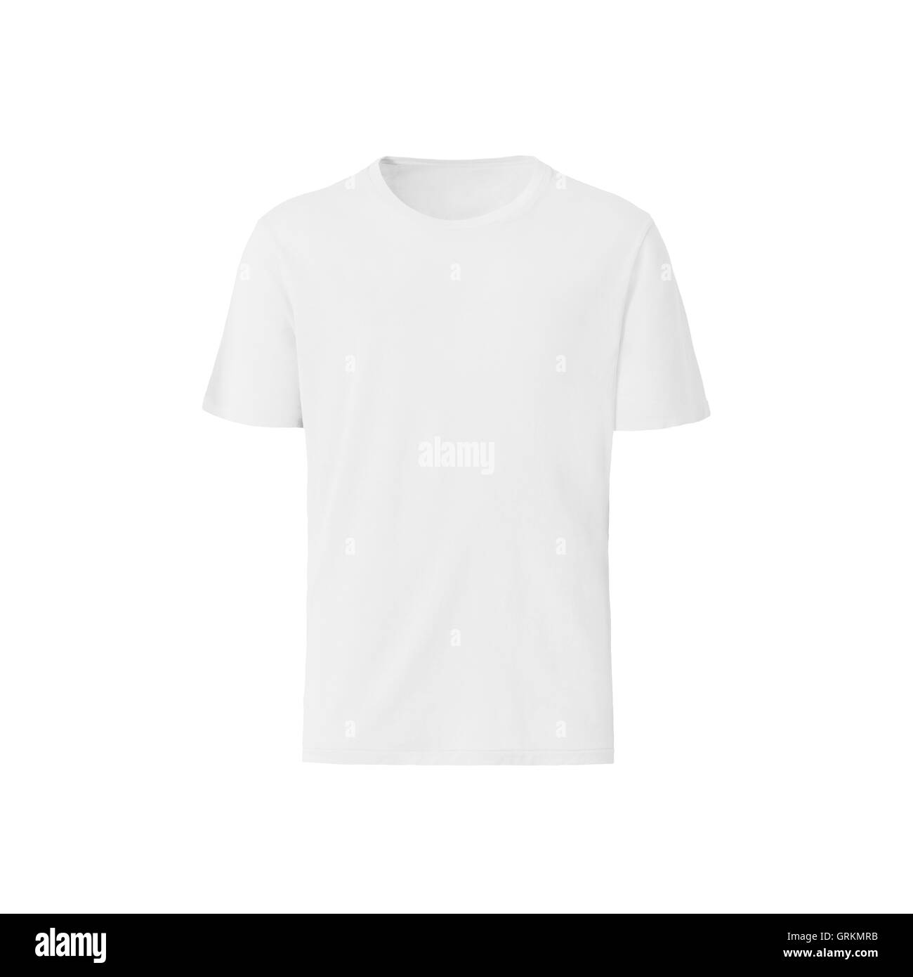 T-shirt bianca su sfondo bianco Foto stock - Alamy