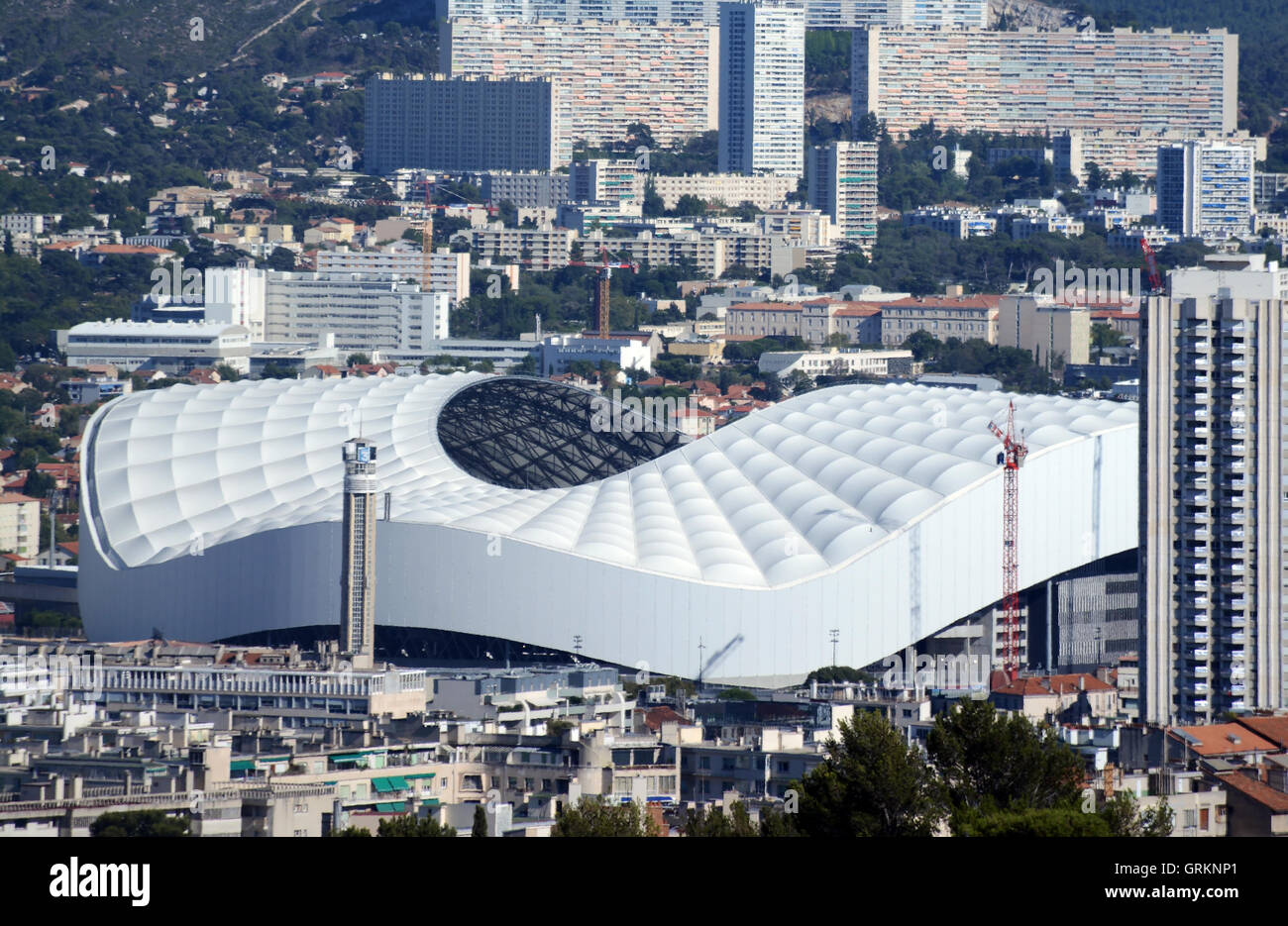 Le Nouveau Stade Velodrome Marseille Bouches-du-Rhome Francia Foto Stock