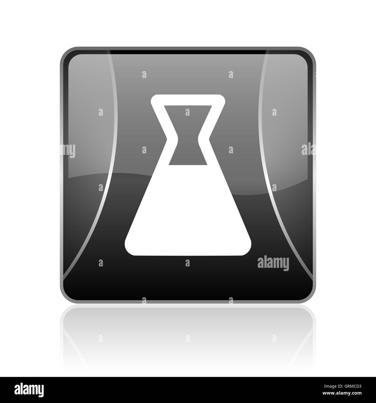 La chimica quadrato nero web icona lucida Foto Stock