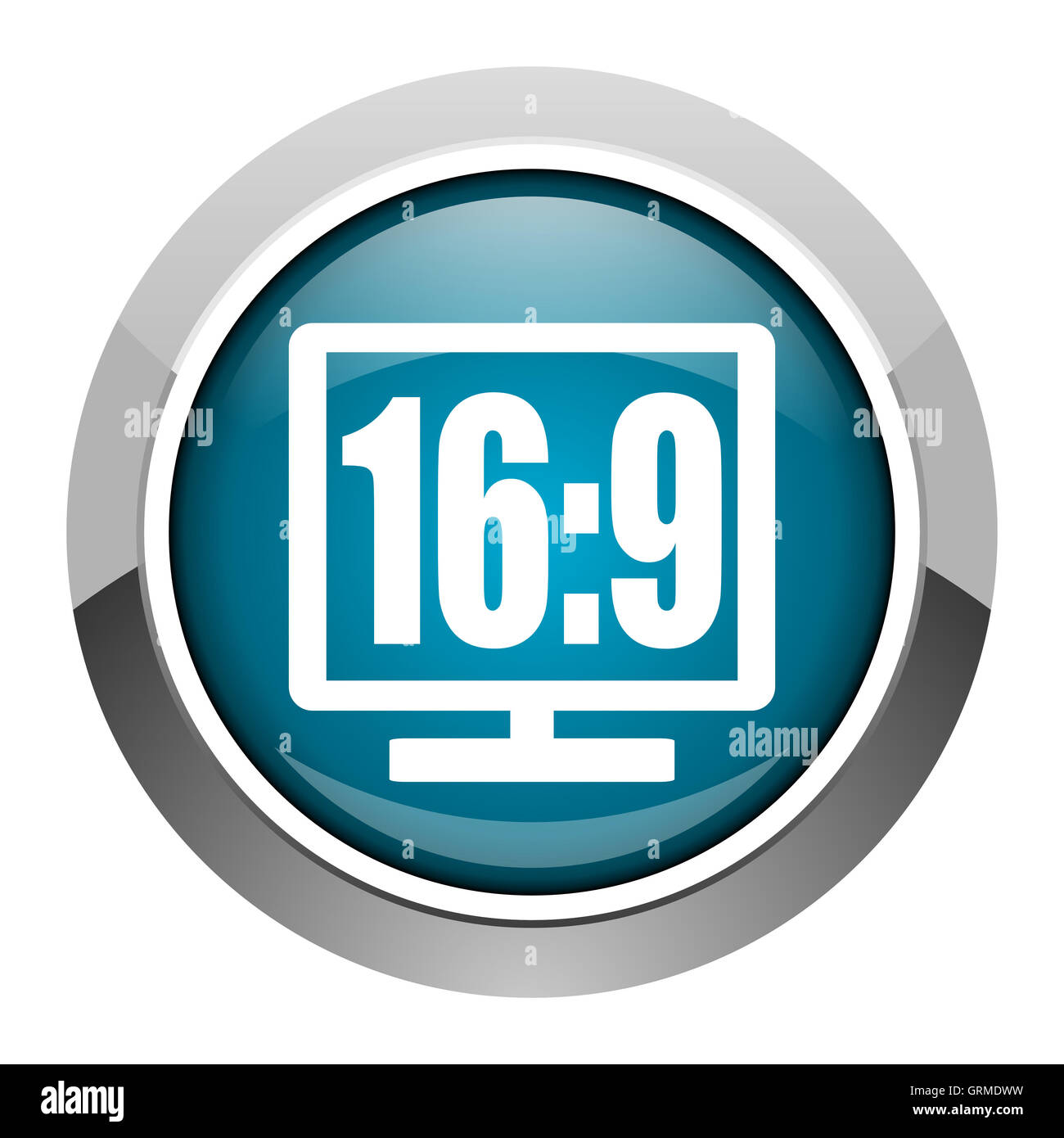 16 9 Icona display Foto Stock