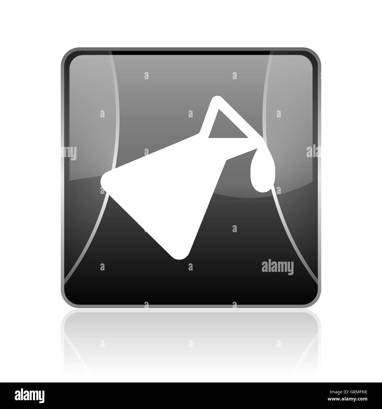 La chimica quadrato nero web icona lucida Foto Stock