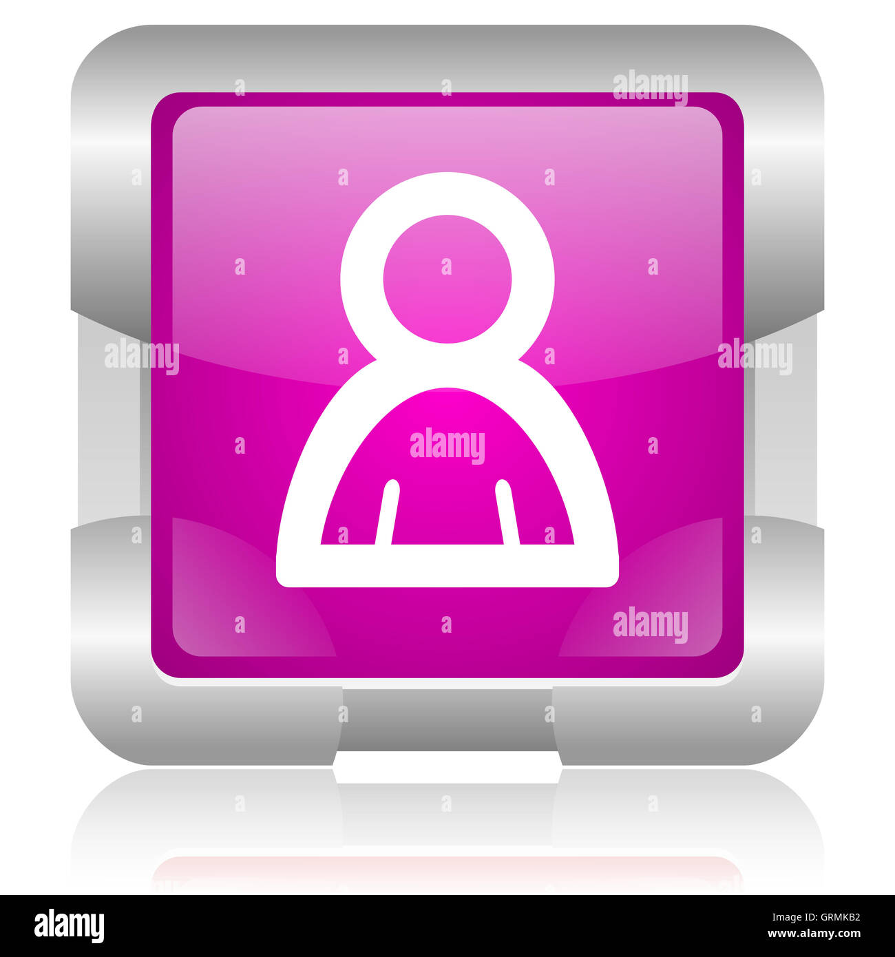 Account piazza rosa web icona lucida Foto Stock