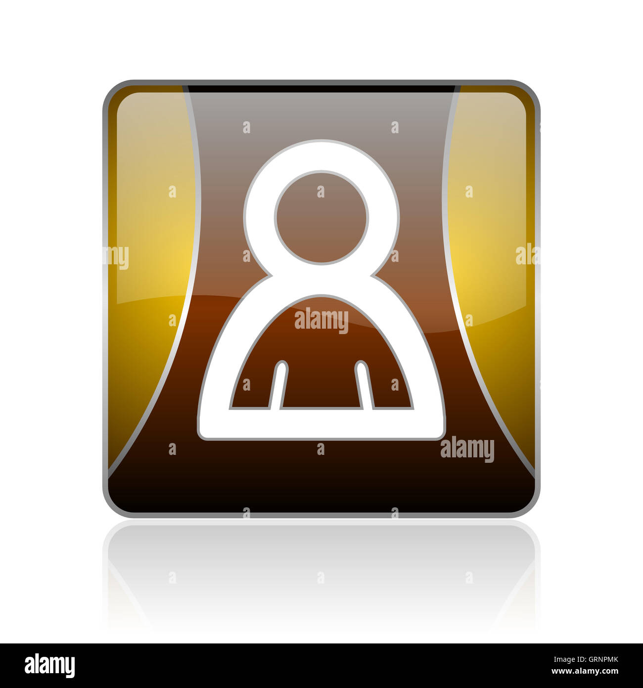 Conto golden square web icona lucida Foto Stock
