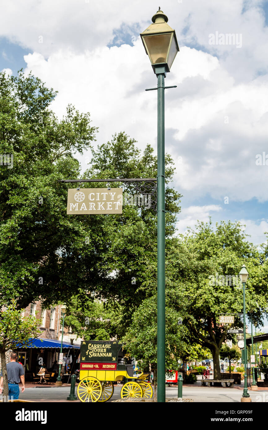 Il Savannah il famoso mercato cittadino Foto Stock