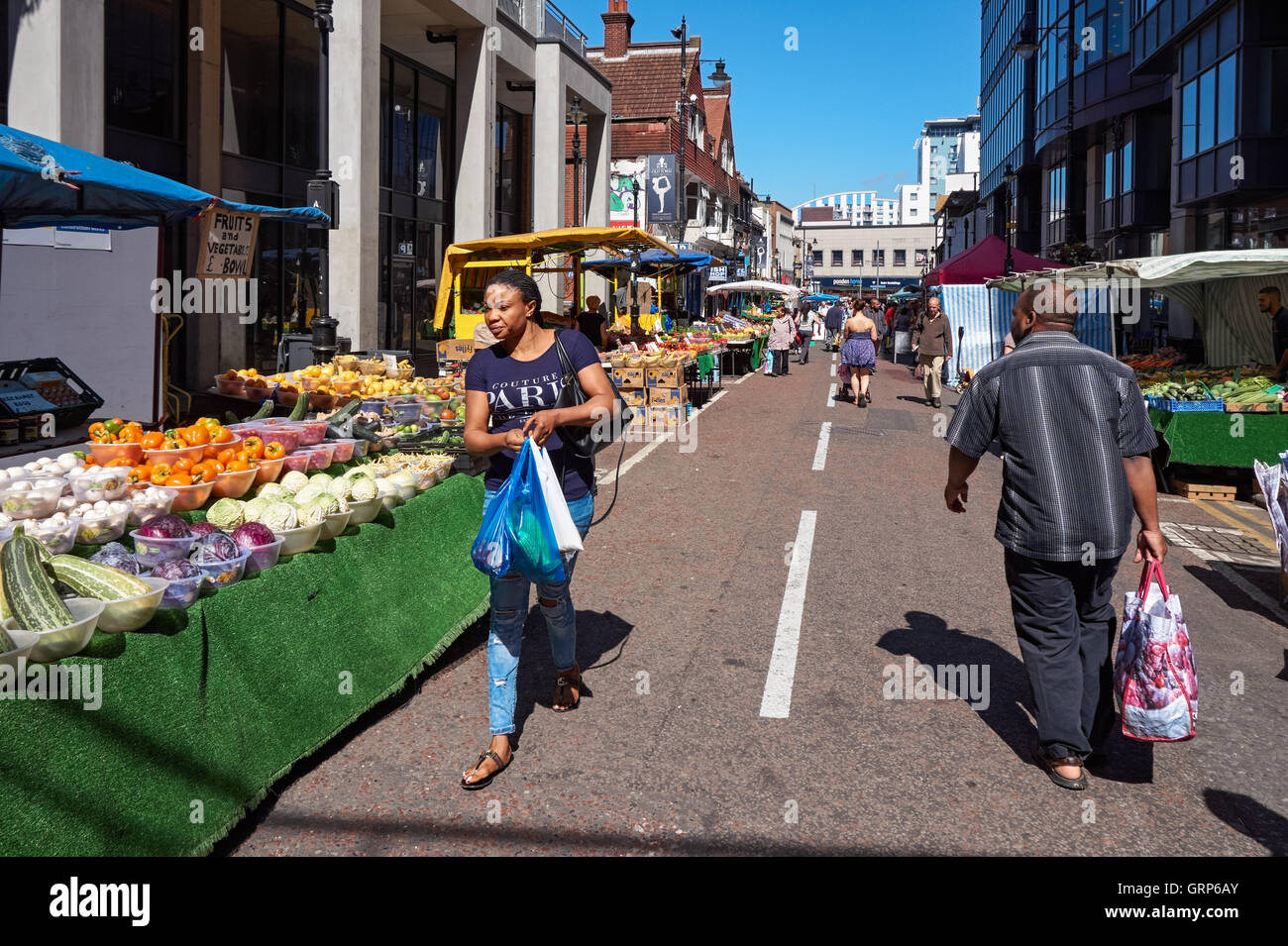 Surrey Street Market a Croydon, Londra England Regno Unito Regno Unito Foto Stock