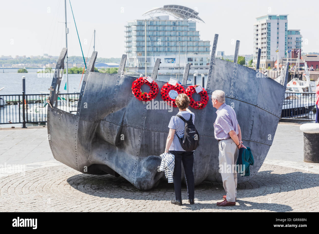 Il Galles, Cardiff, Cardiff Bay, marittimi mercantili Memoriale di guerra Foto Stock
