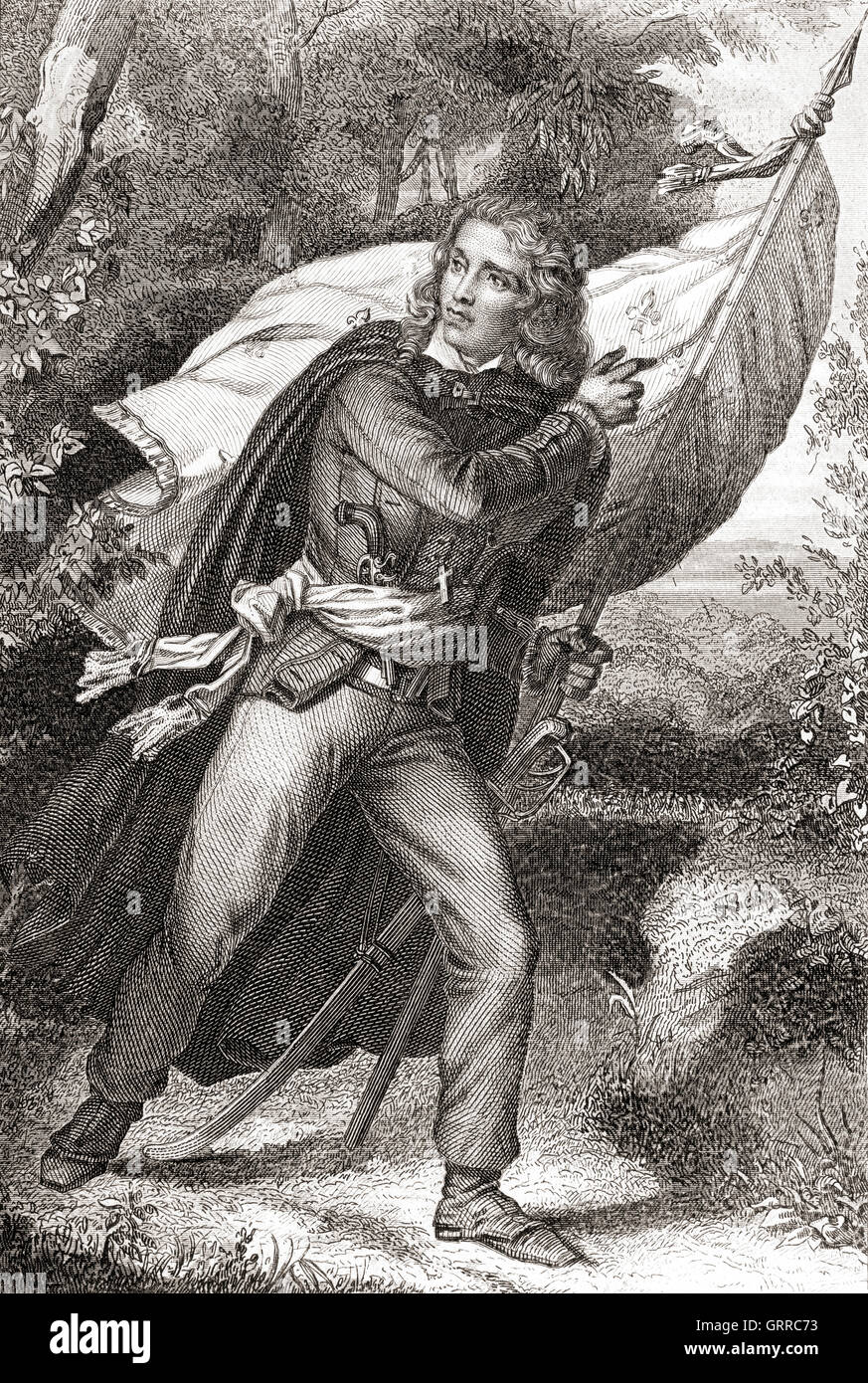 Jacques Cathelineau aka Saint di Angiò, 1759 - 1793. Francese insurrezione Vendéan leader durante la Rivoluzione Francese. Foto Stock