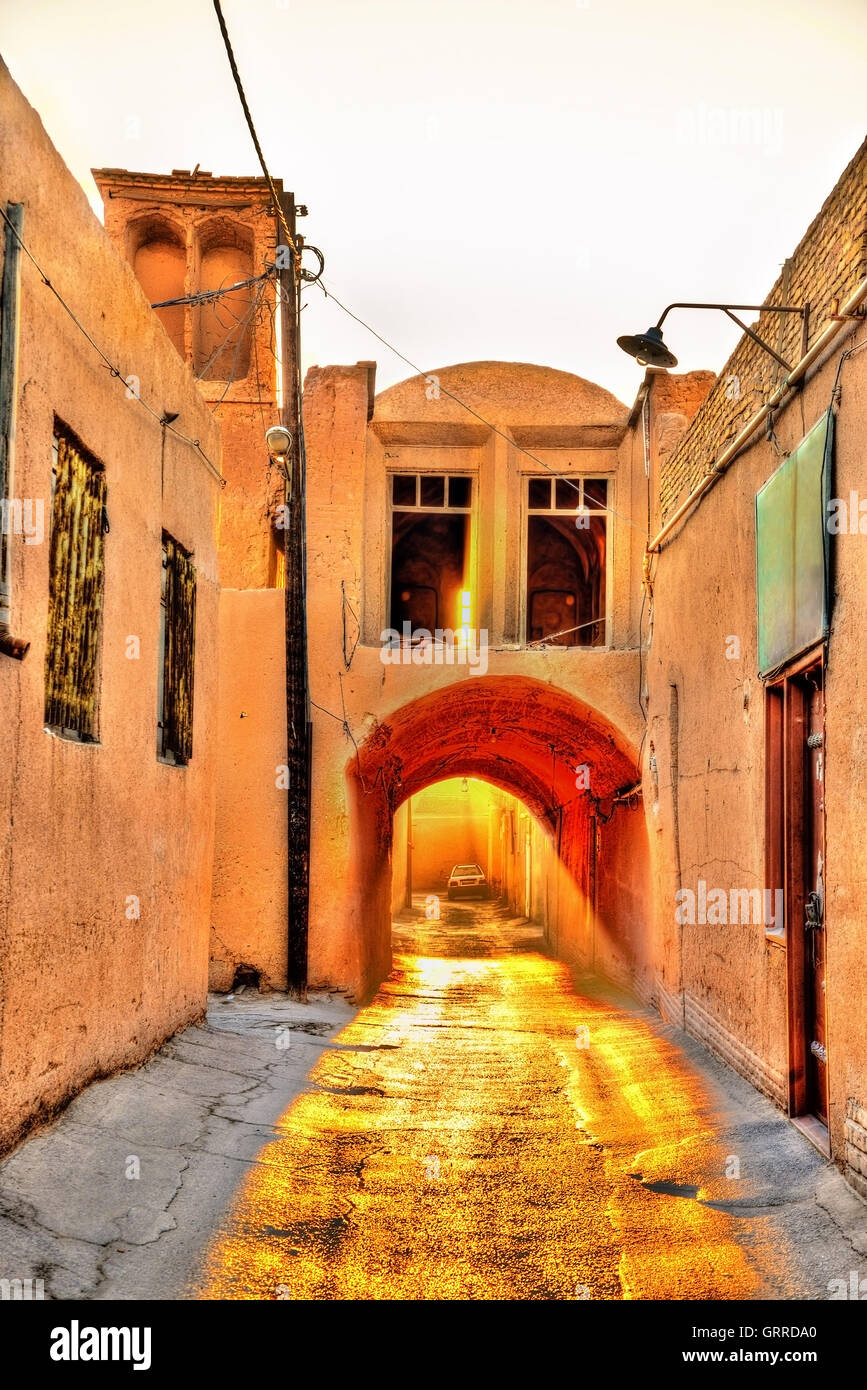Old Street a Yazd, Iran Foto Stock Old Street a Yazd, Iran Foto Stock