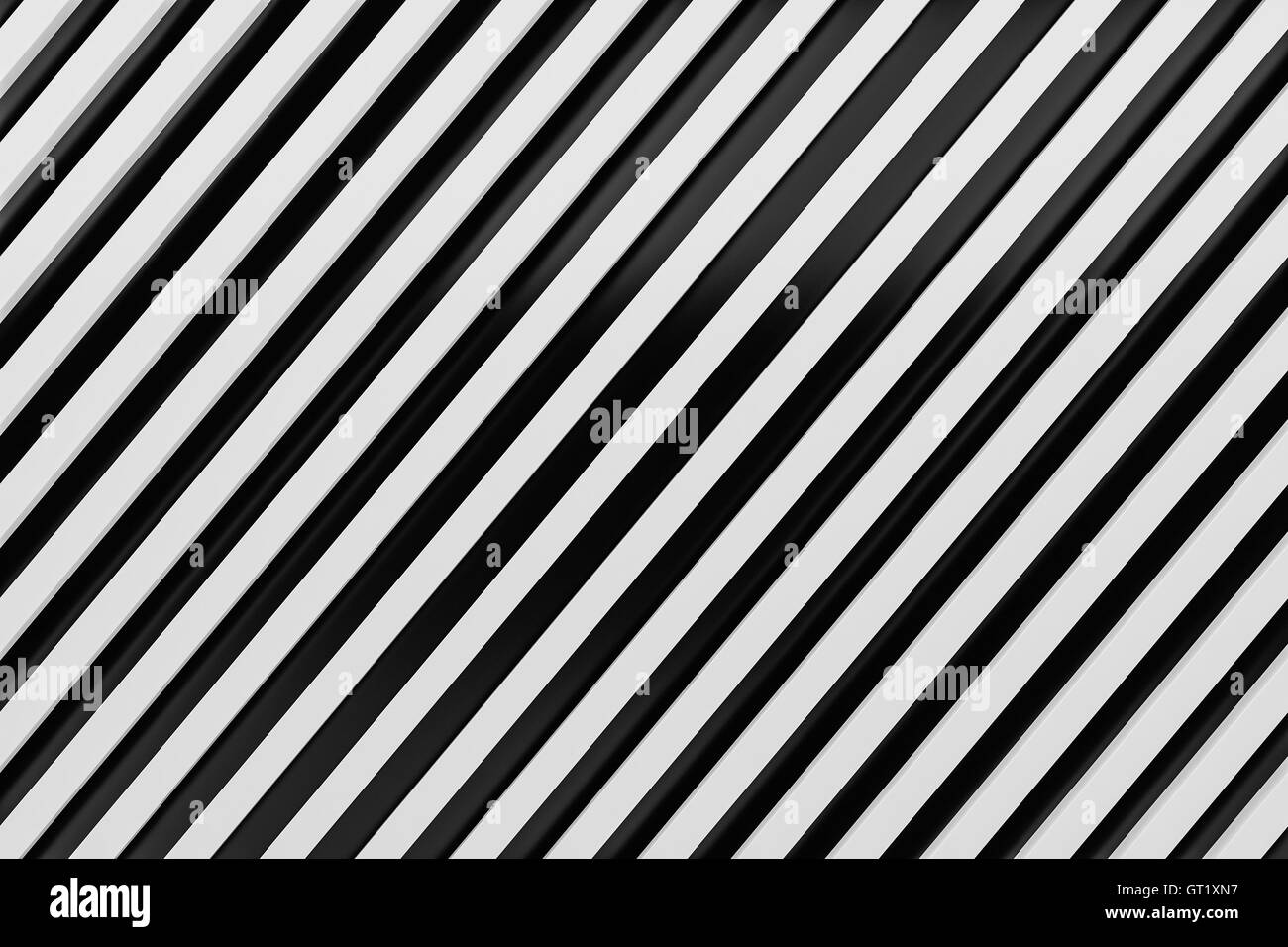 Schierandosi nero linea obliqua del formato di materiale metallico sullo sfondo 3D render Foto Stock