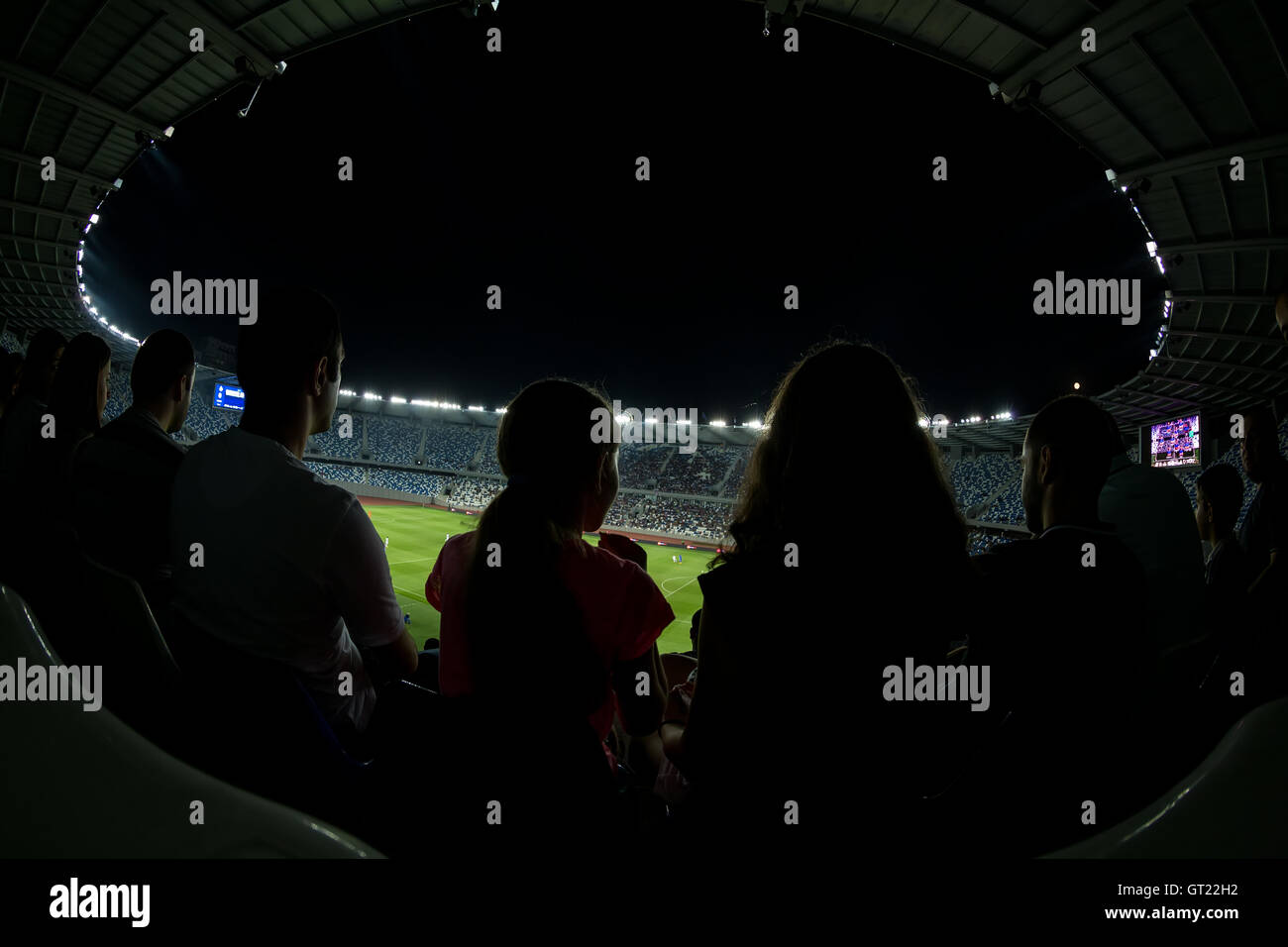 Tbilisi, Georgia - 18 agosto 2016: vista interna di Boris Paichadze Dinamo Arena durante la UEFA Europa League, primo round di Foto Stock