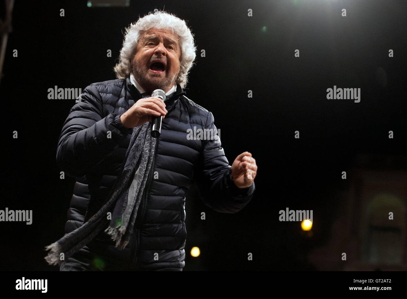 Beppe Grillo Roma 8 settembre 2016 Movimento 5 stelle partito. Photo Samantha Zucchi Insidefoto Foto Stock