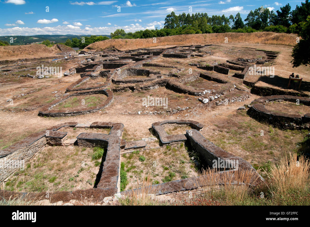 Insediamento celtico di "Castro de Viladonga' (tra la seconda e la quinta secoli), Castro de Rei, provincia di Lugo, Galizia, Spagna, Europa Foto Stock