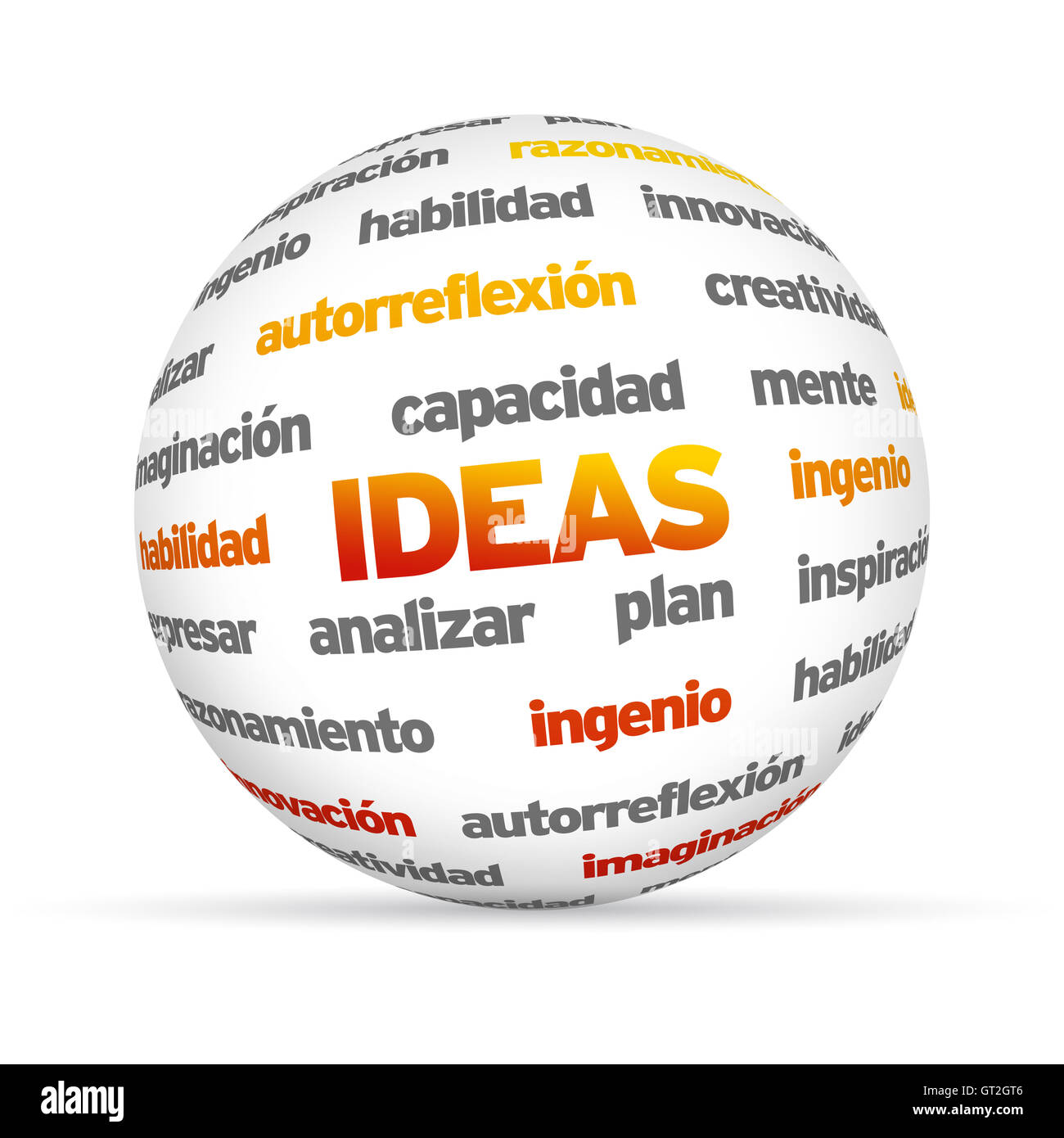 Idee sfera (in spagnolo) Foto Stock