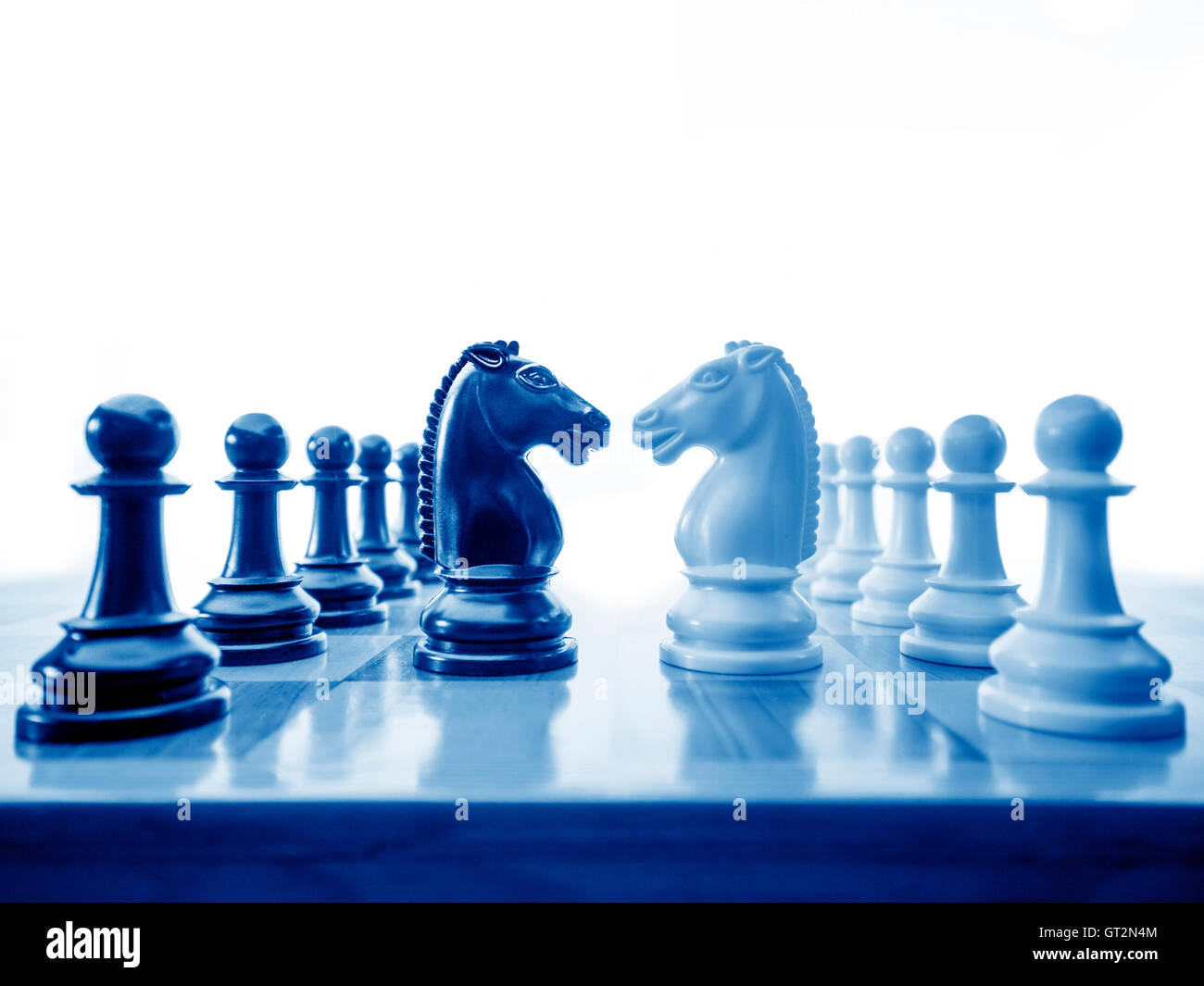 Conflitto di scacchi Foto Stock