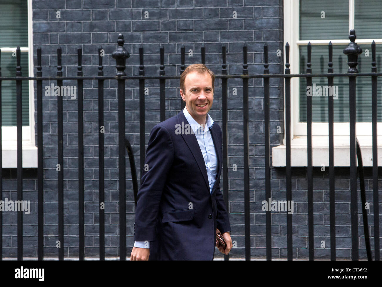 Matthew Hancock,il Ministro di Stato responsabile per la politica digitale presso il Dipartimento per la cultura e i mezzi di informazione e lo sport. Foto Stock