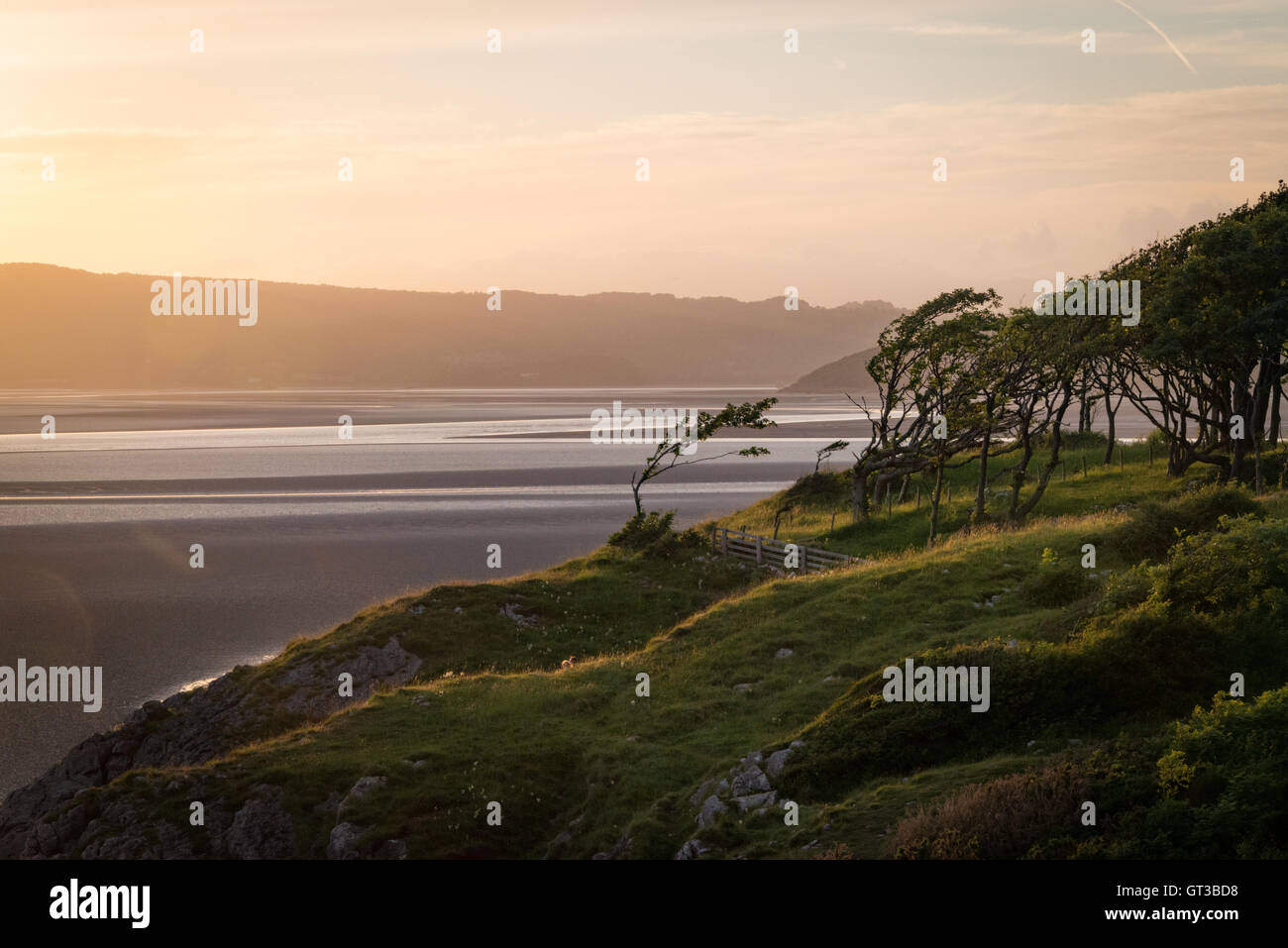 Fiume Kent, Arnside, Cumbria, Regno Unito Foto Stock