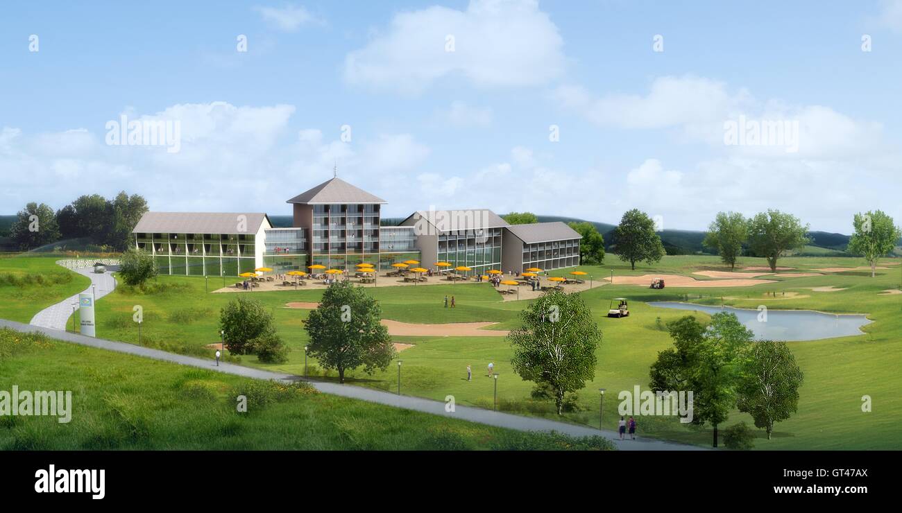 3D Paesaggio Visualization Foto Stock