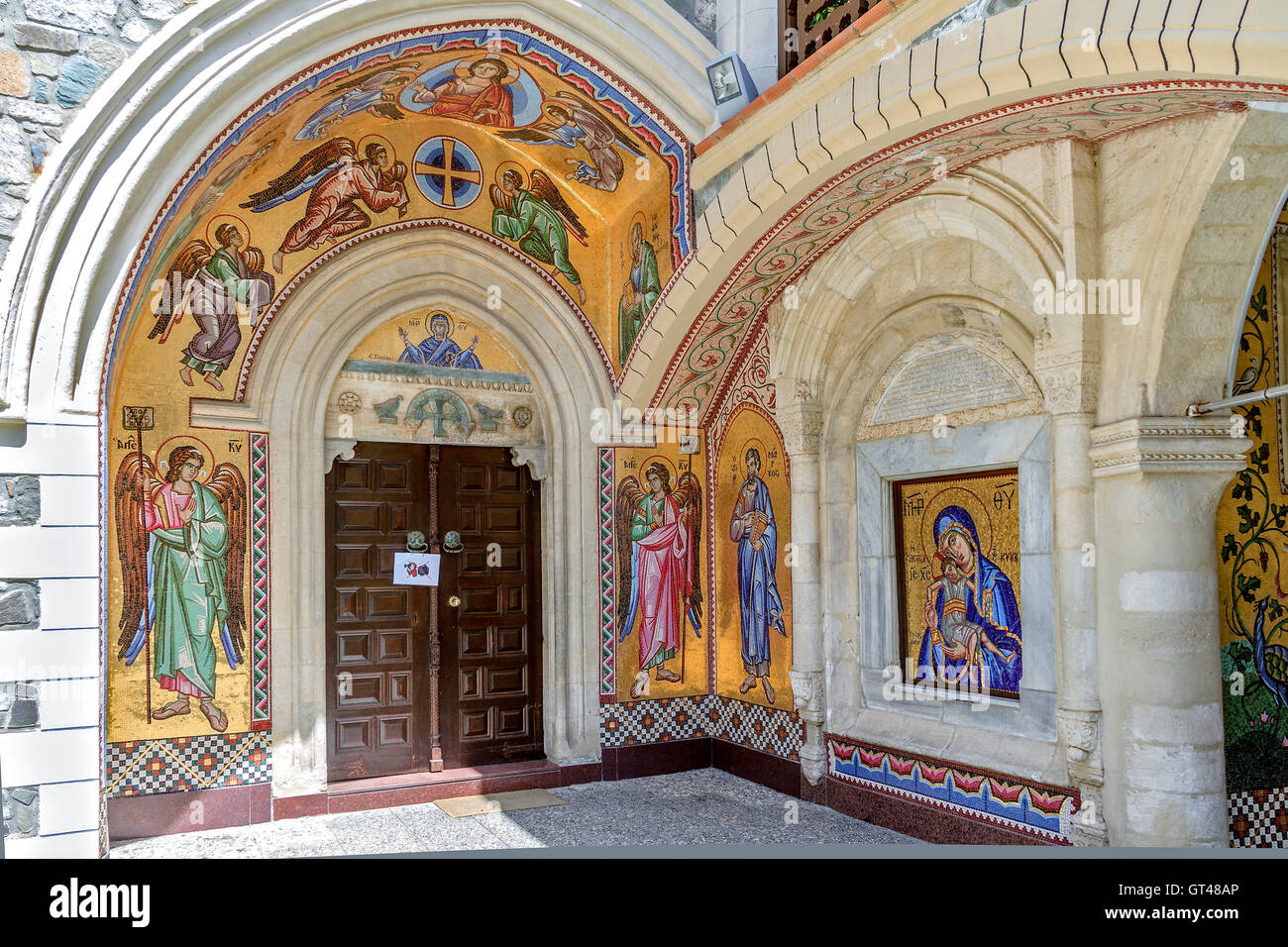 Arcate Monastero Kykkos Cipro Foto Stock