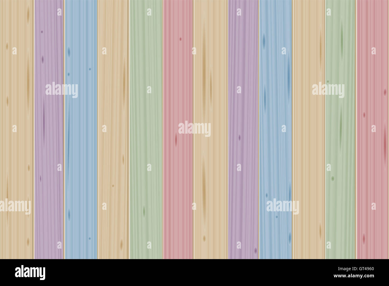 Schede colorate - colorata parete in legno - lo sfondo dell'illustrazione. Foto Stock