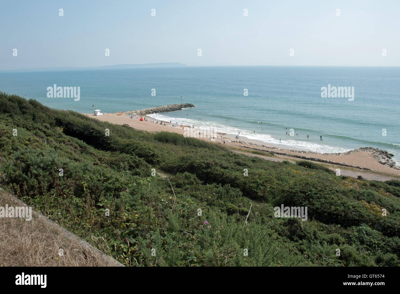 Il bellissimo litorale a Highcliffe, Christchurch, Dorset Foto Stock