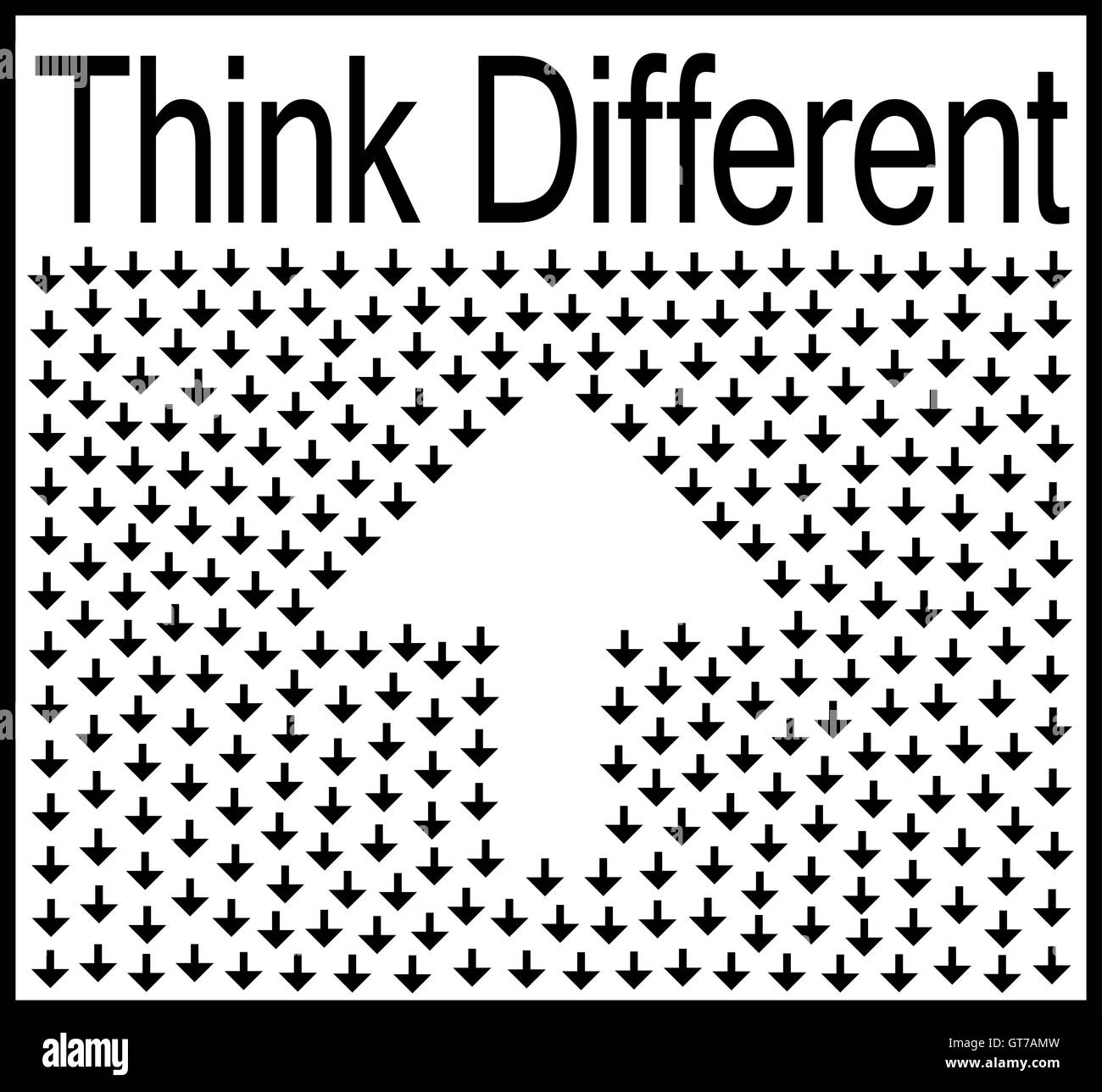 Pensare in modo diverso il concetto di business Illustrazione Vettoriale