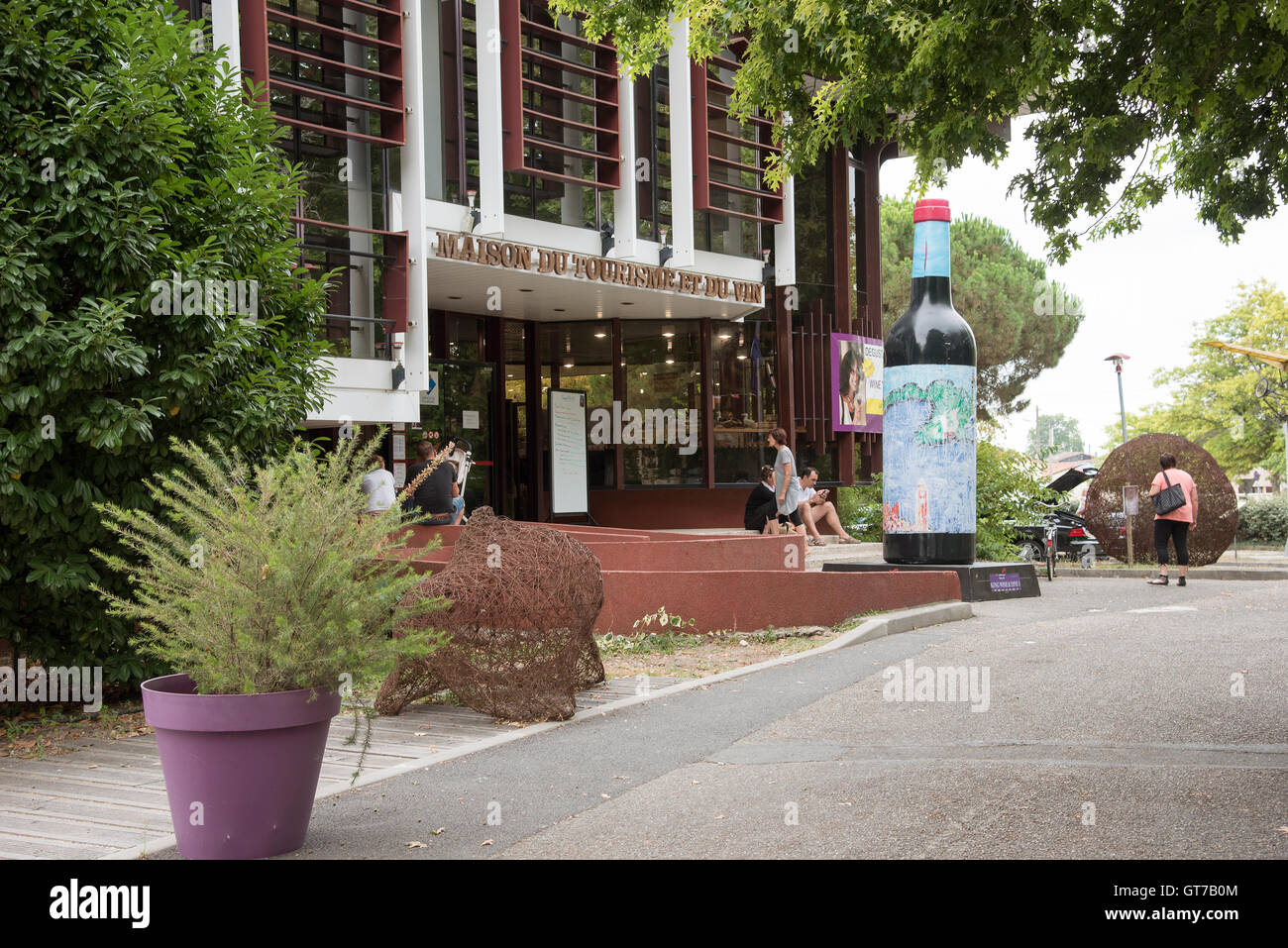 Pauillac Sudovest della Francia - l'ufficio turistico e casa del vino una attrazione turistica nel Medoc Bordeaux regione della Francia Foto Stock