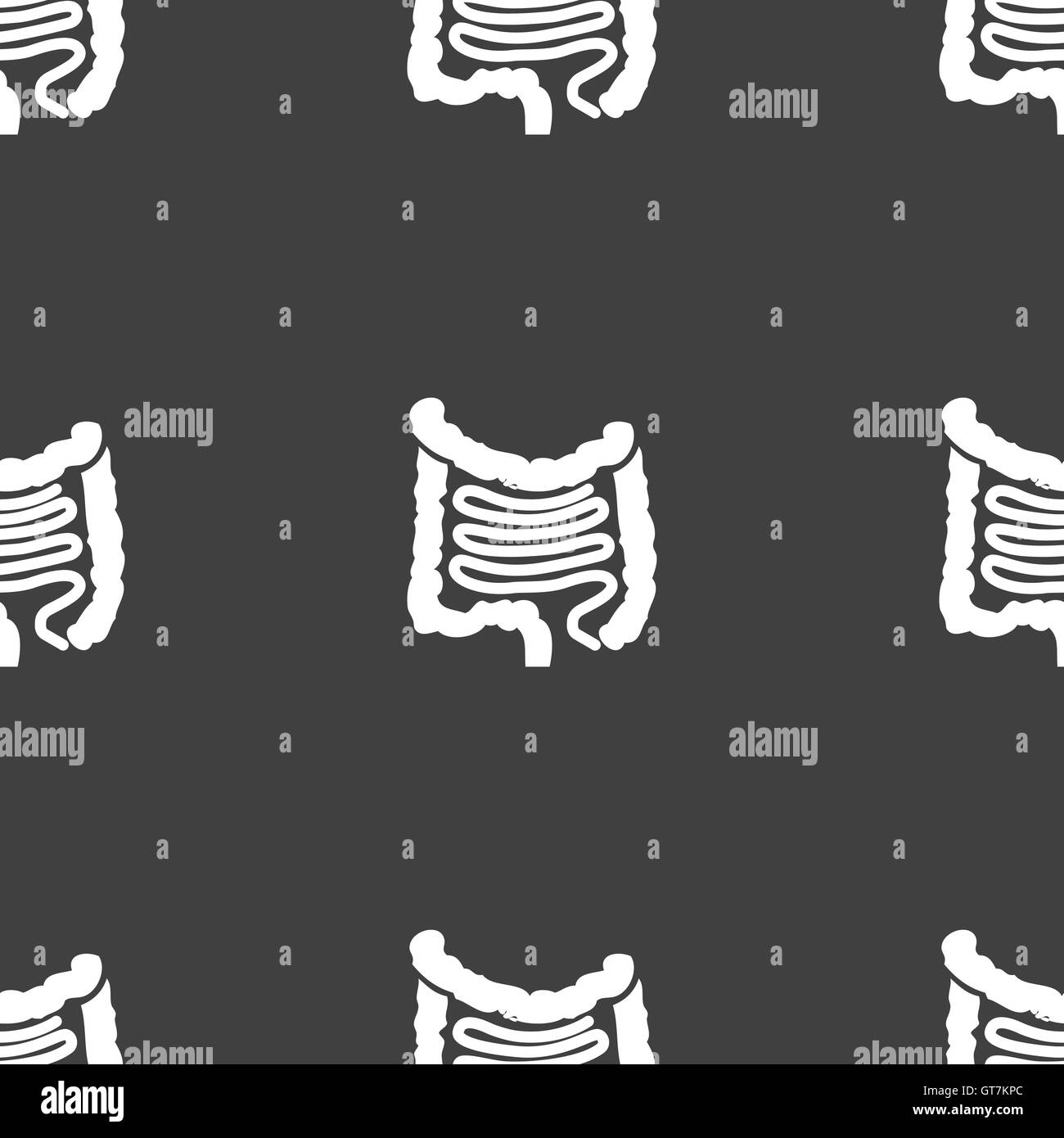 Intestini di segno. Seamless pattern su uno sfondo grigio. Vettore Illustrazione Vettoriale