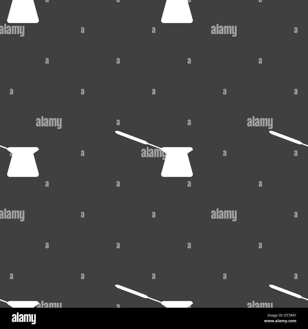 Il caffè turco segno. Seamless pattern su uno sfondo grigio. Vettore Illustrazione Vettoriale