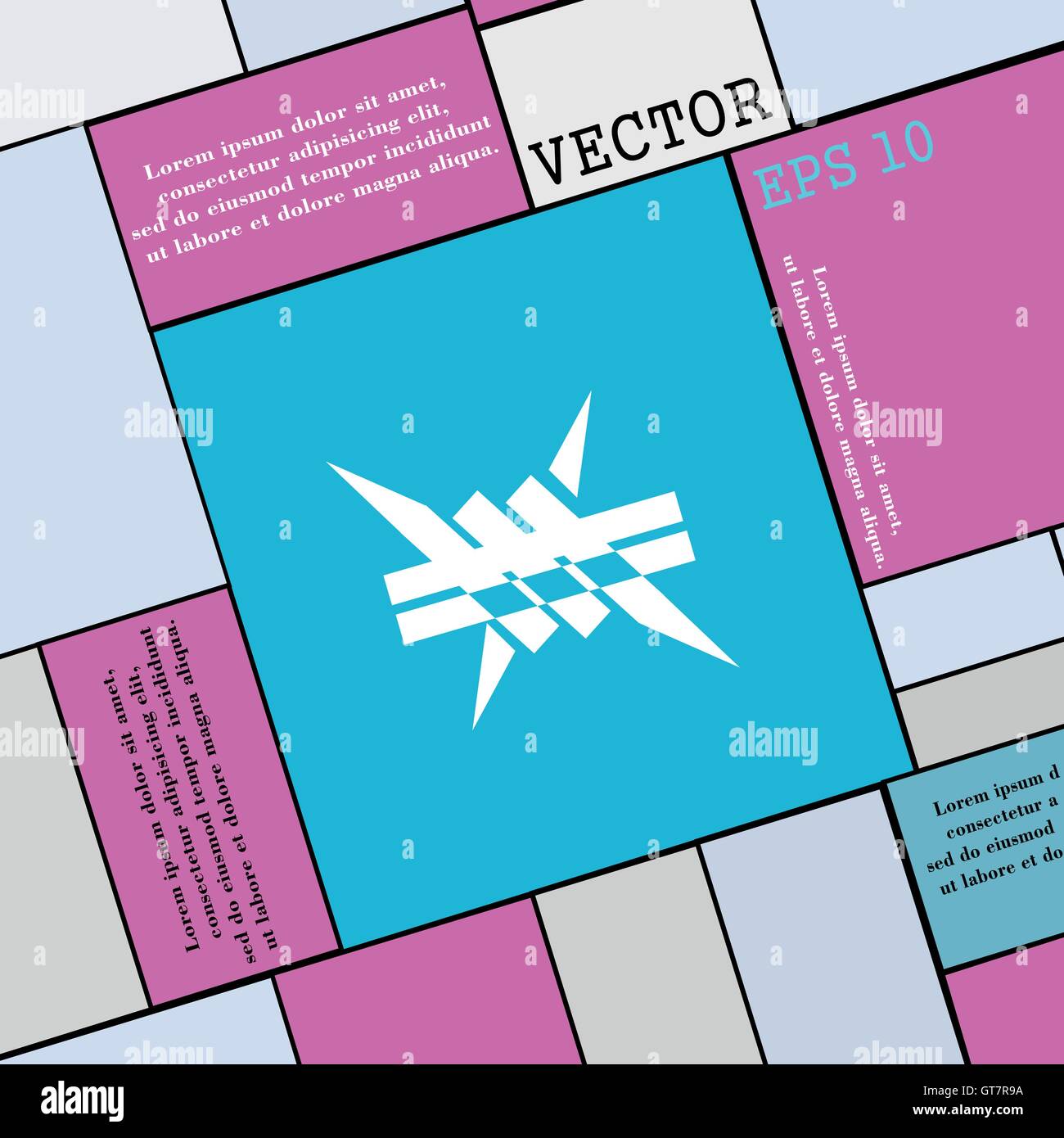 Filo spinato icona. segno. Appartamento moderno stile per il design. Vettore Illustrazione Vettoriale
