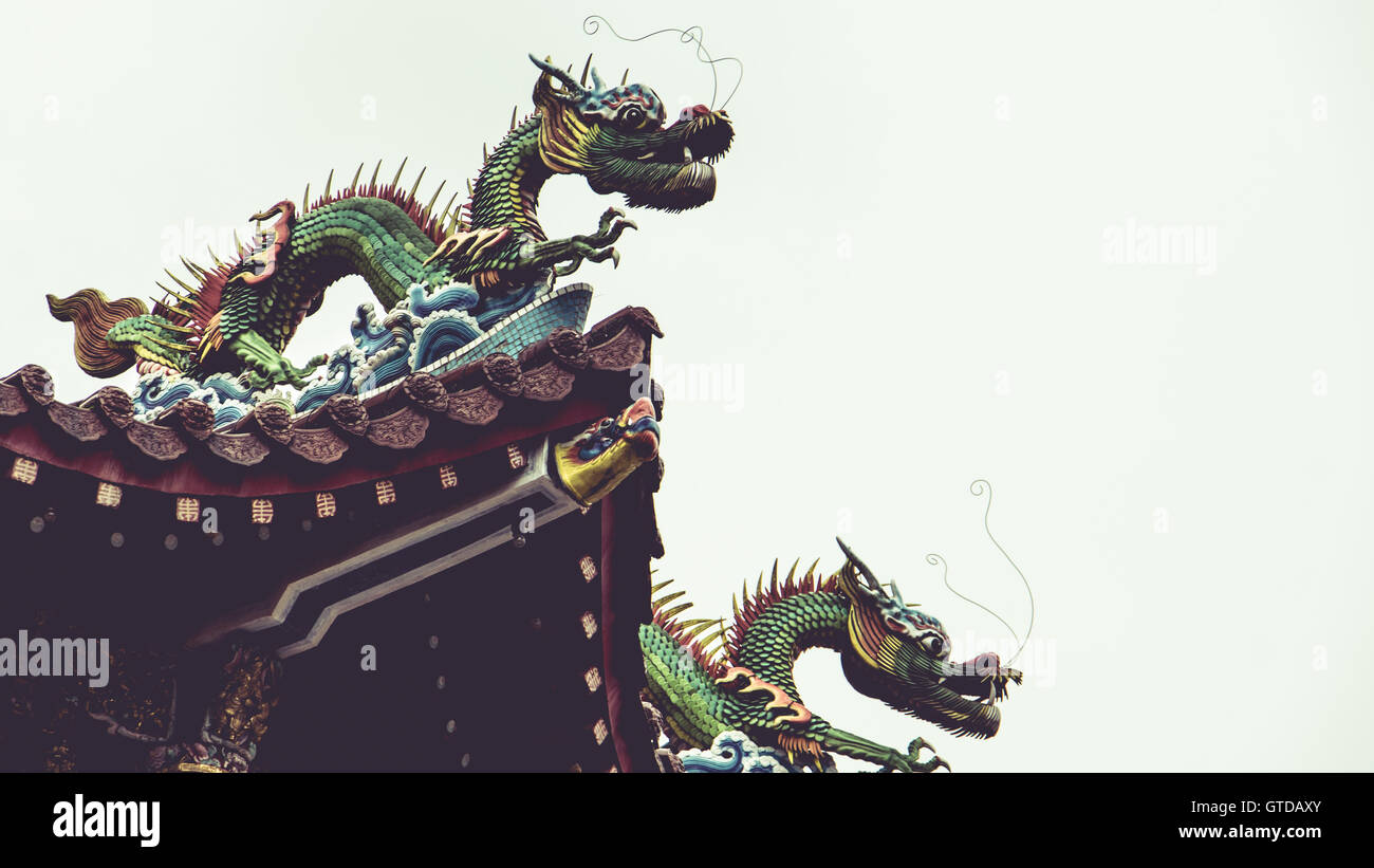 Un angolo del Ma Cho Temple - custode dei mari. Il tempio è stato costruito nel 1824 durante la Dinastia Qing, nelle zone di montagna Puli. Foto Stock