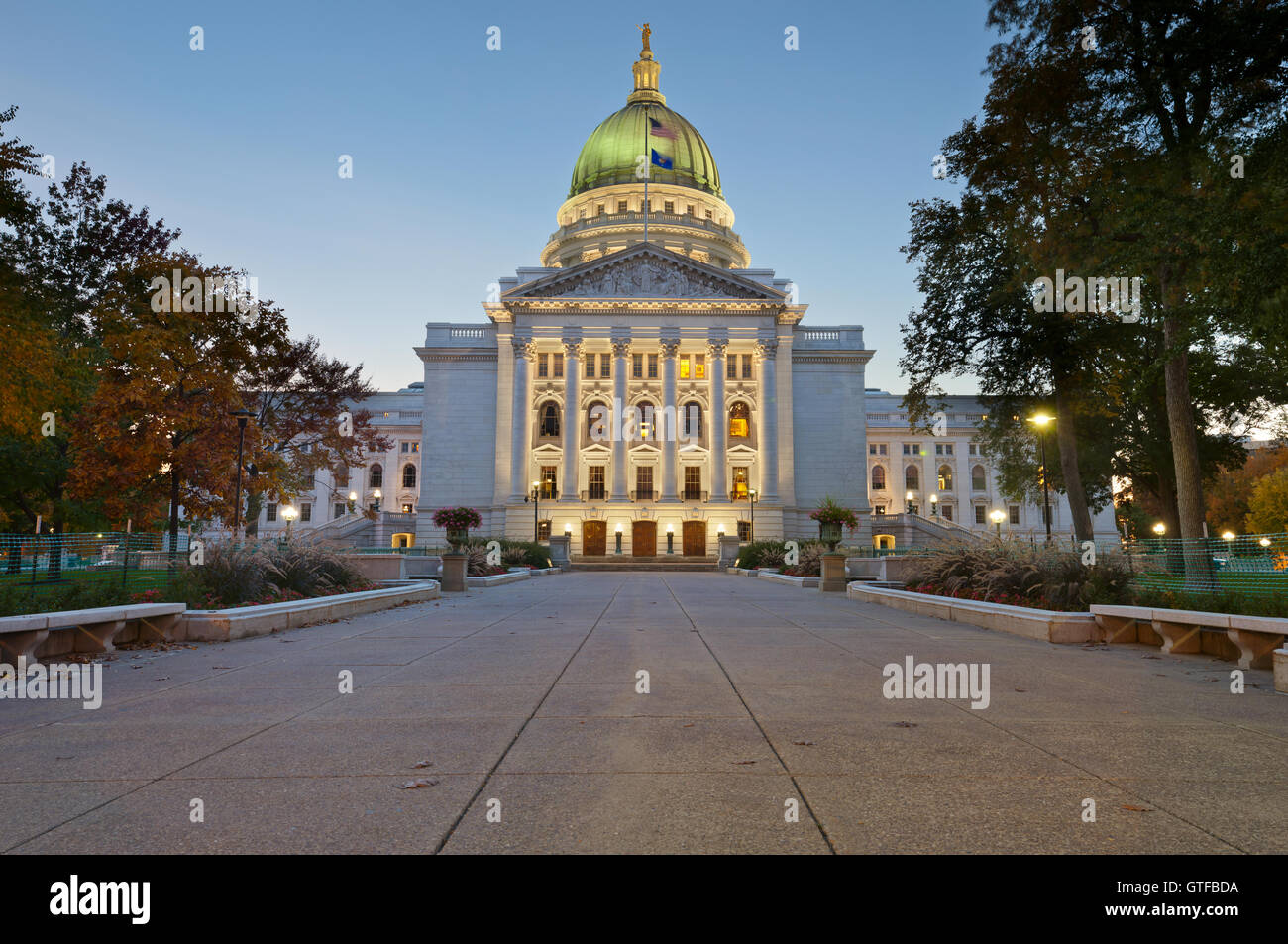 State Capitol Building in Madison. Immagine di State Capitol Building a Madison, Wisconsin, Stati Uniti d'America. Foto Stock