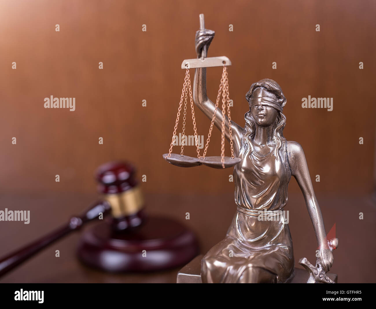 Statua di giustizia,nozione di diritto Foto Stock