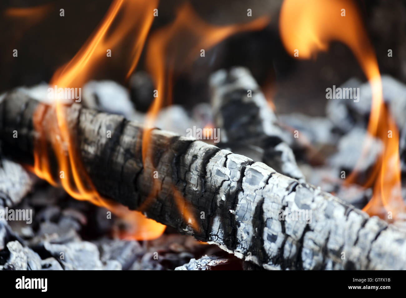 Fuoco di legna Foto Stock