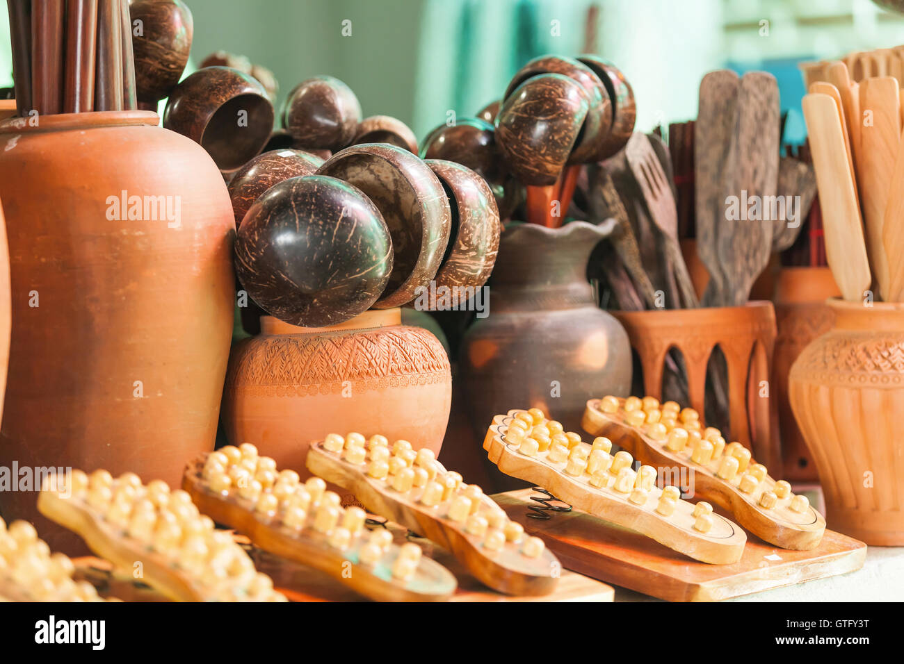 Cestini in legno Foto Stock