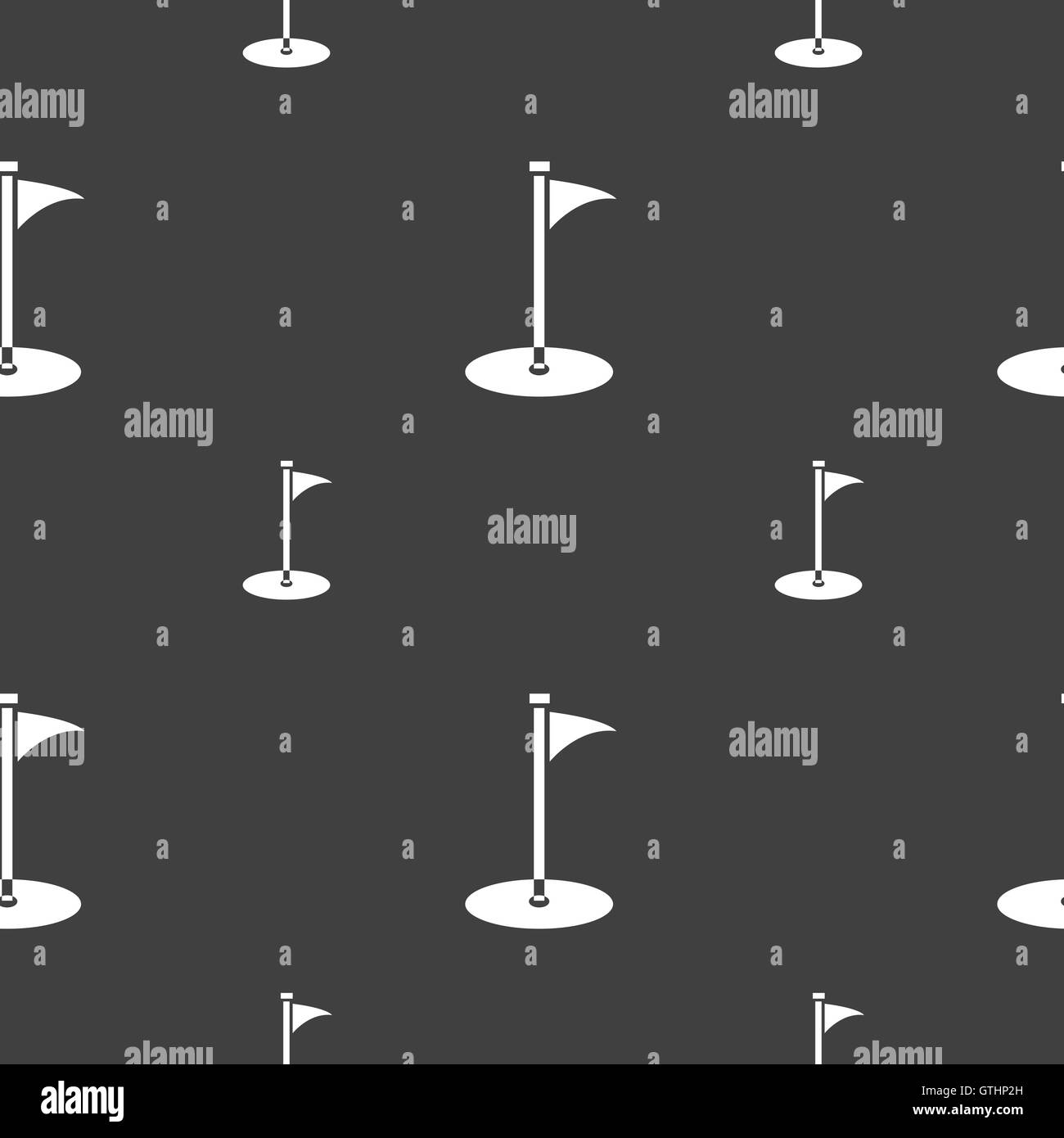 Golf Icona segno. Seamless pattern su uno sfondo grigio. Vettore Illustrazione Vettoriale