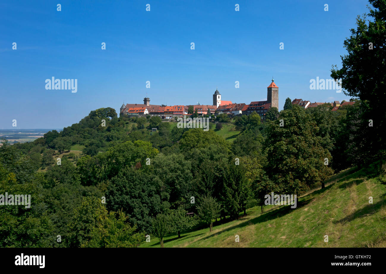 Vista in lontananza Waldenburg,Baden-Wurttemberg,Germania Foto Stock