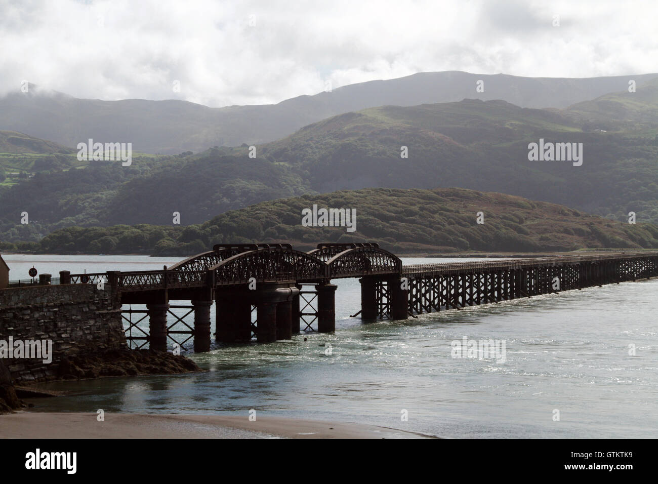 Barmouth Bridge Pont.Abermaw Foto Stock