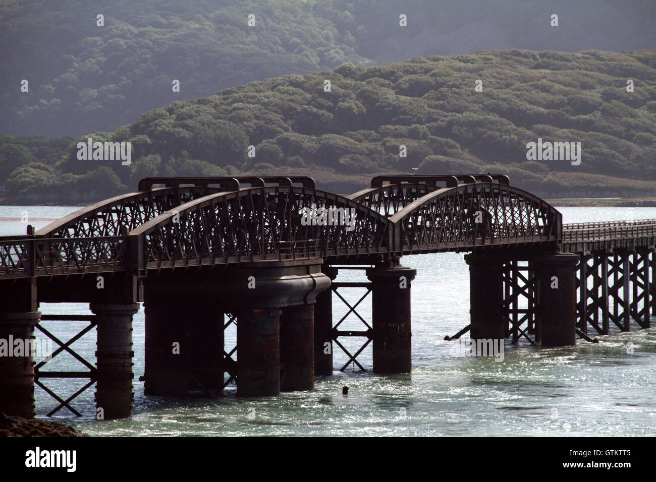 Barmouth Bridge Pont.Abermaw Foto Stock