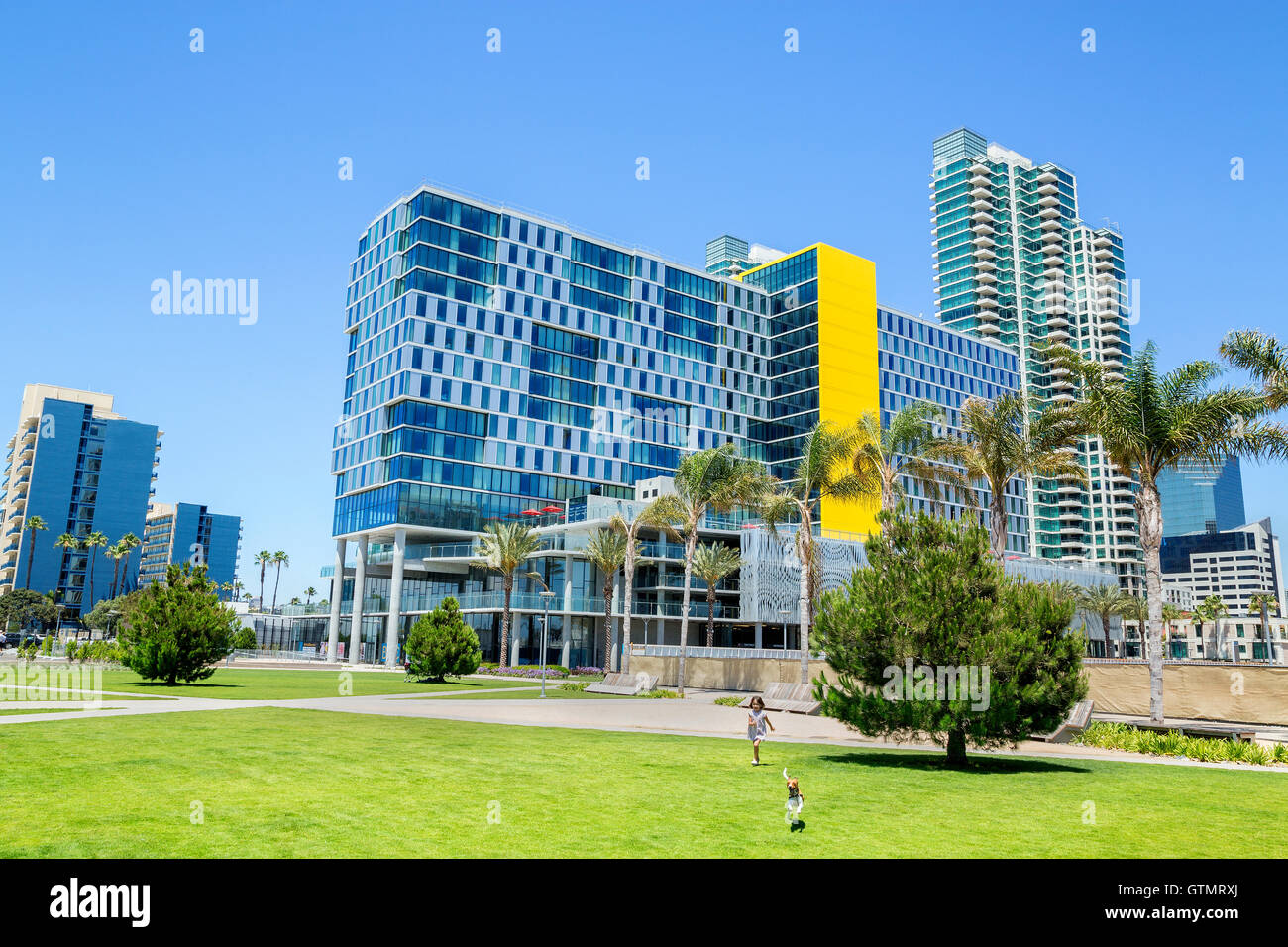 San Diego Downtown edifici di Bayside, California Foto Stock