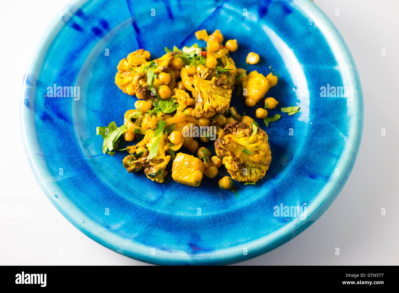 Arrosto insalata di cavolfiore Foto Stock