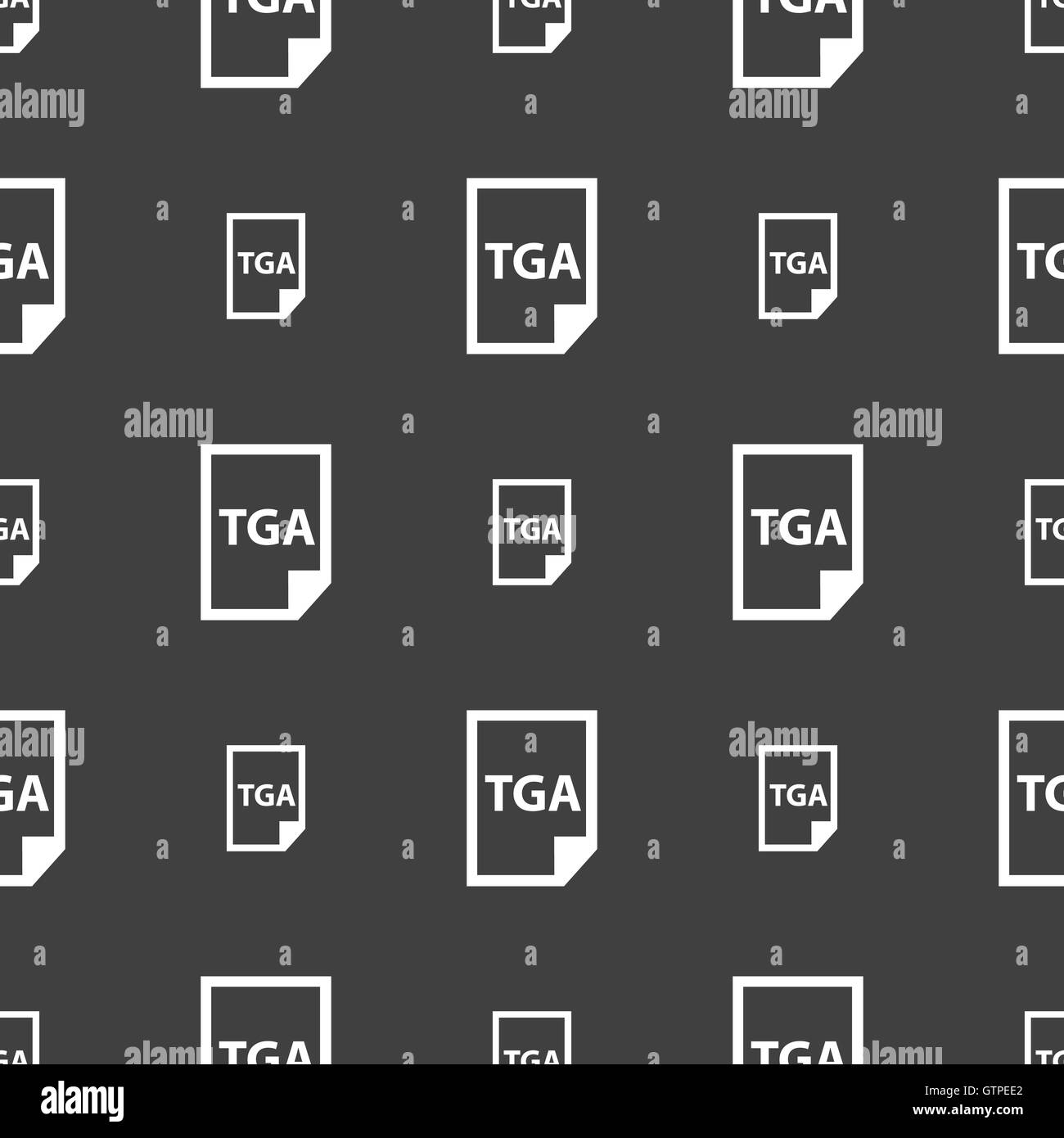 Il tipo di file immagine in formato icona TGA segno. Seamless pattern su uno sfondo grigio. Vettore Illustrazione Vettoriale