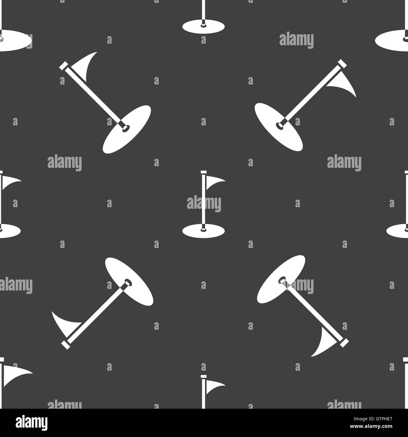Golf Icona segno. Seamless pattern su uno sfondo grigio. Vettore Illustrazione Vettoriale