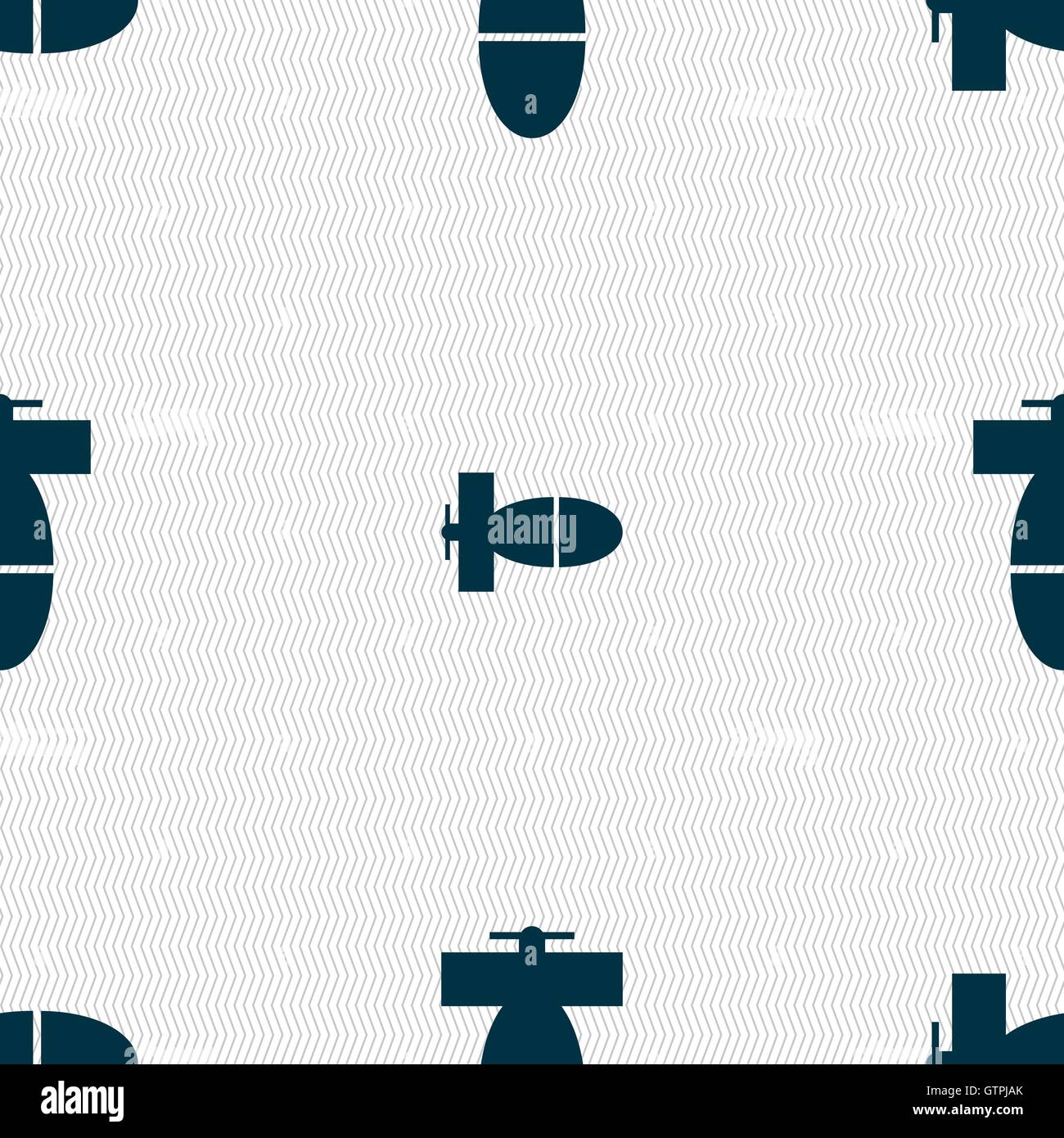 Miniera di mortaio icona segno. Modello senza cuciture con texture geometrica. Vettore Illustrazione Vettoriale